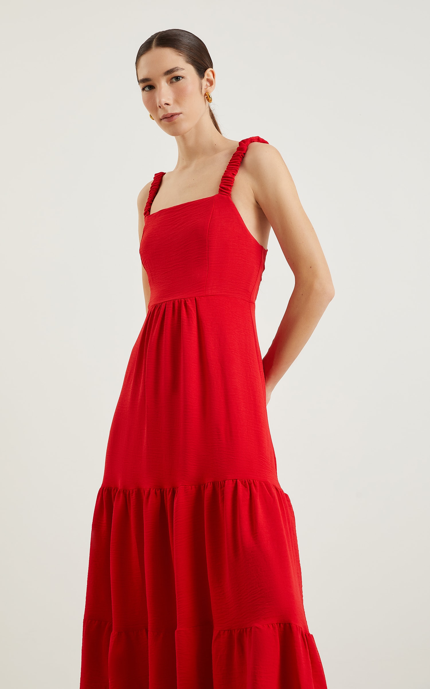 Vestido Midi Laguna Vermelho