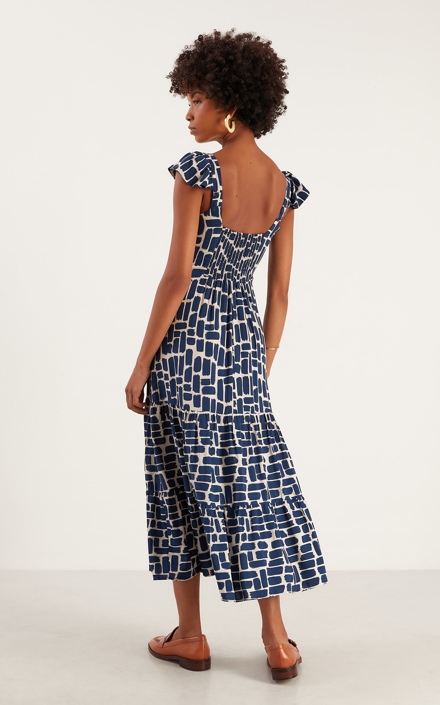 Vestido Midi Marine Azul