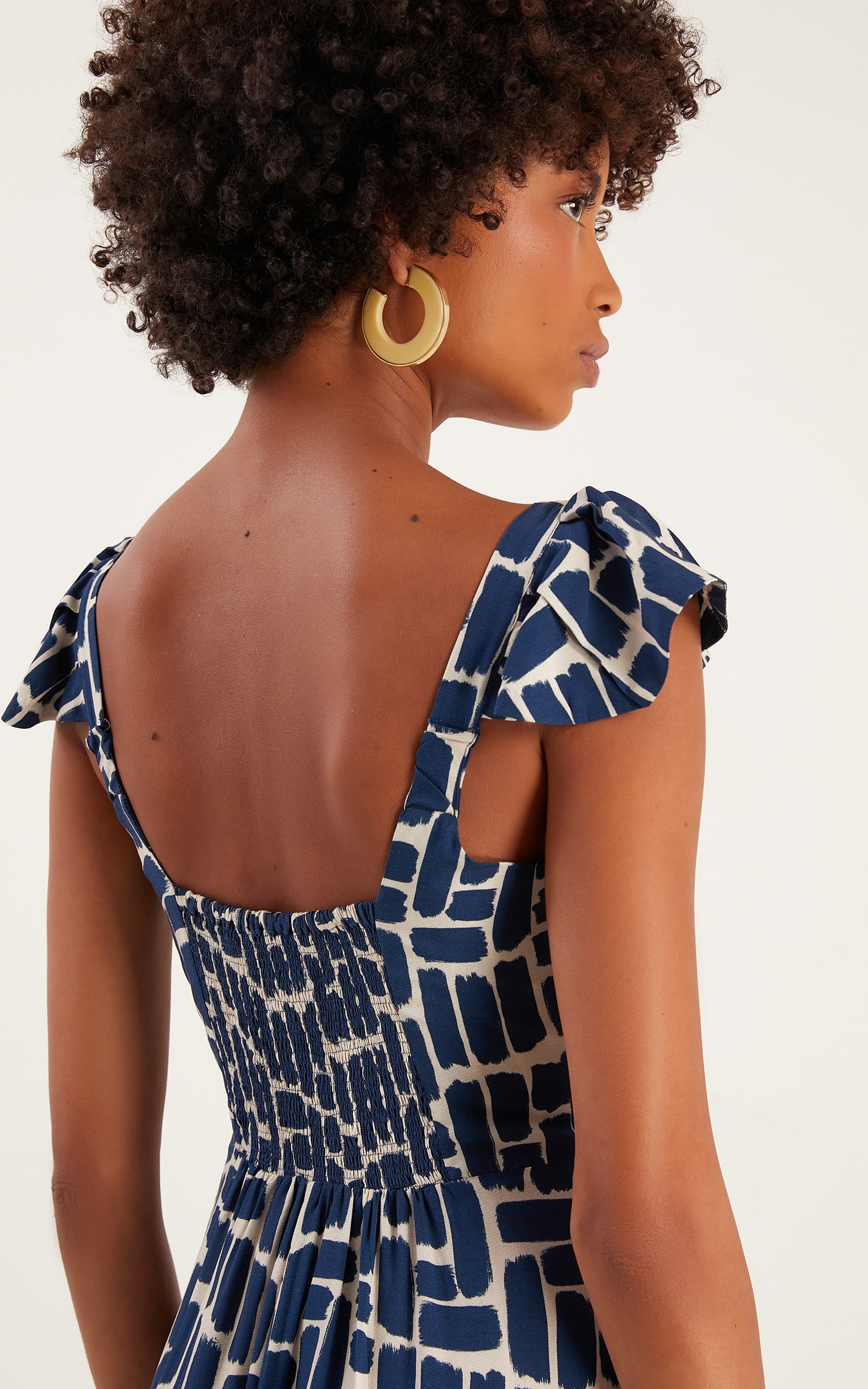 Vestido Midi Marine Azul