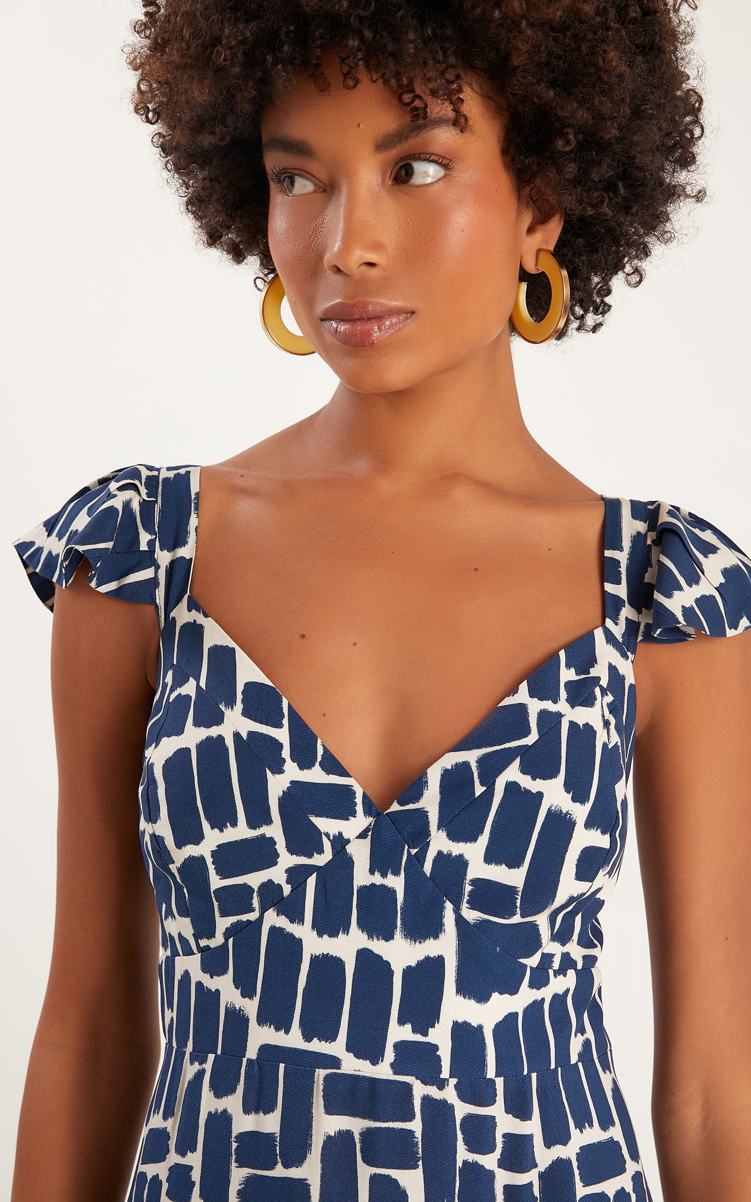 Vestido Midi Marine Azul