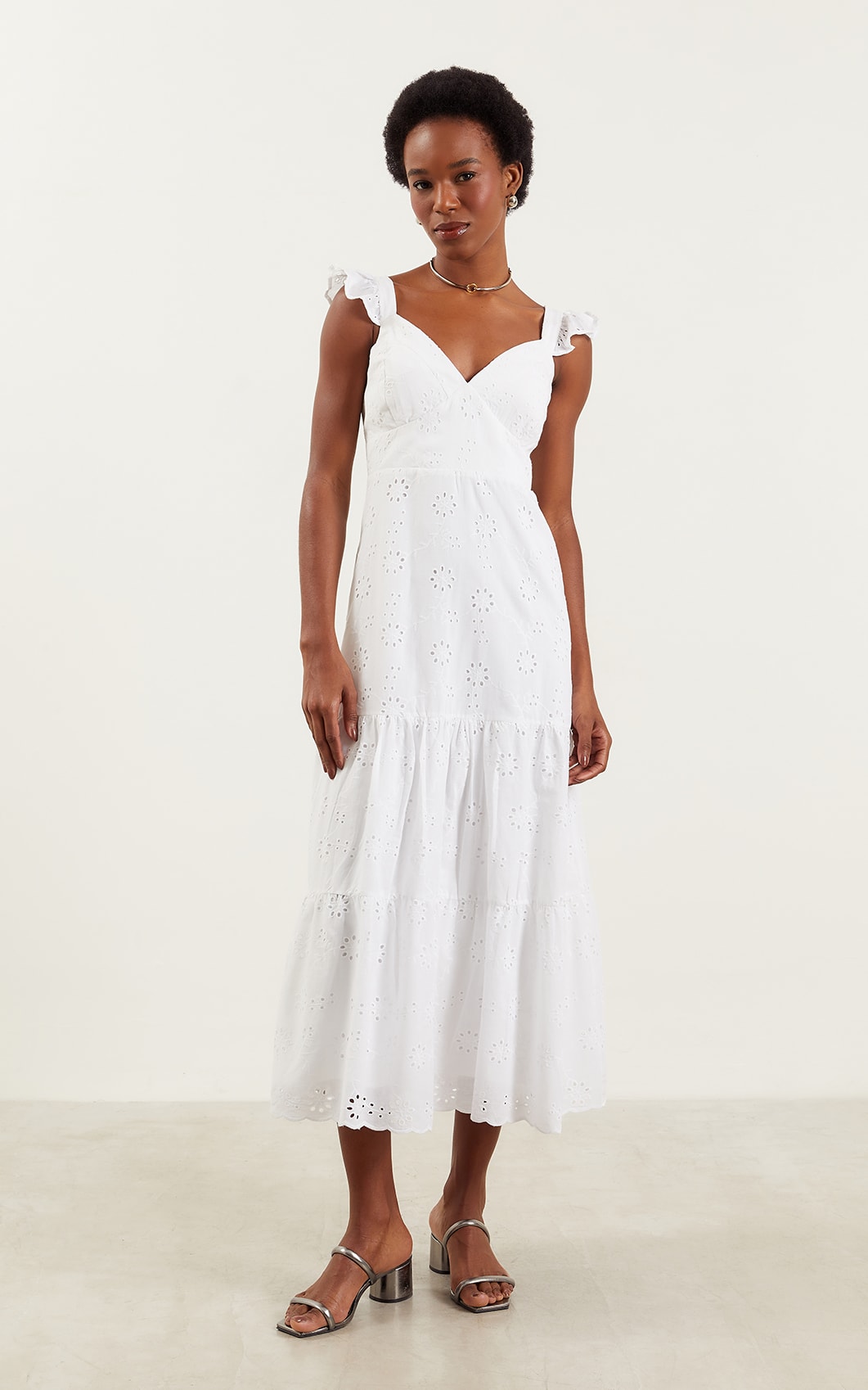 Vestido Midi Maui Off White