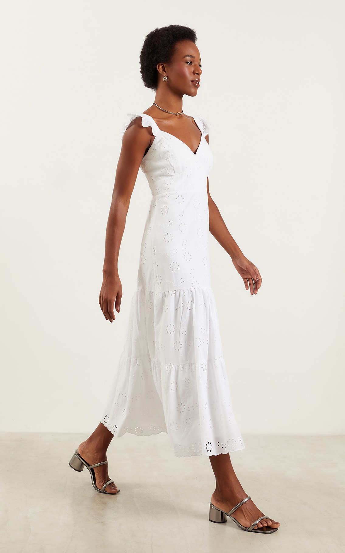 Vestido Midi Maui Off White