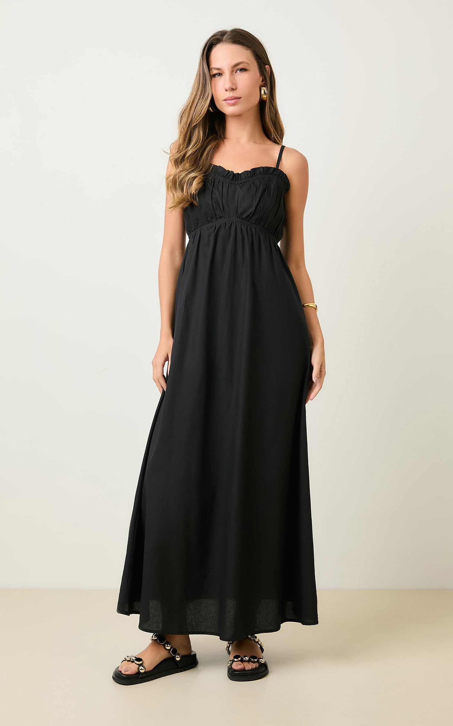 Vestido Midi Mayer Preto