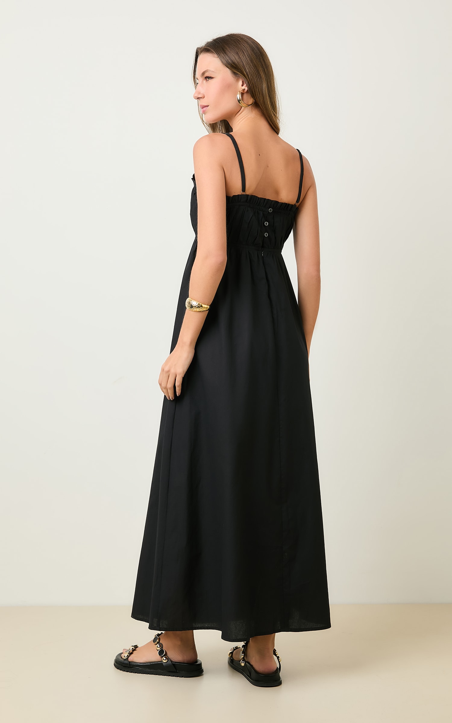 Vestido Midi Mayer Preto