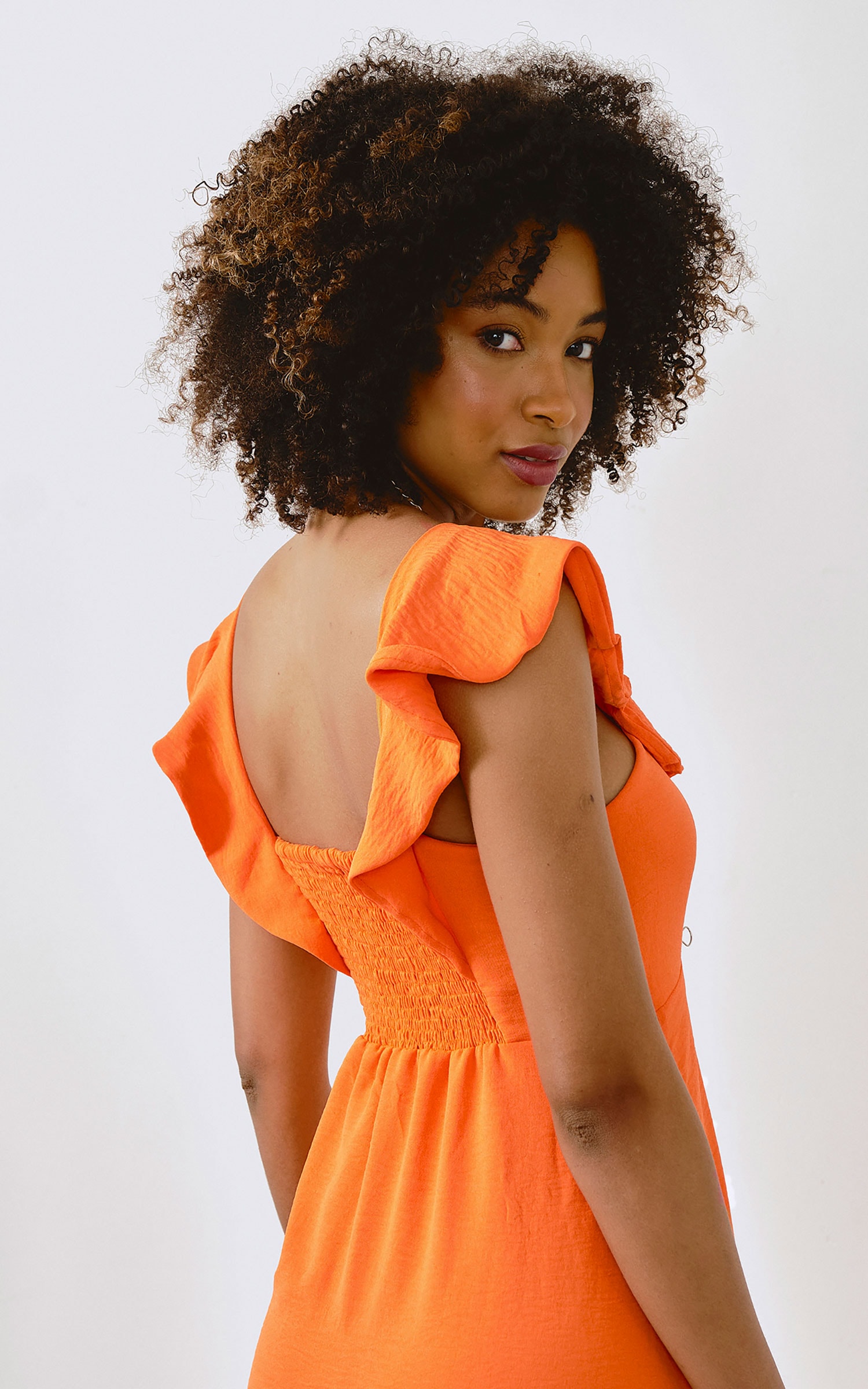 Vestido Midi Nordeste Laranja