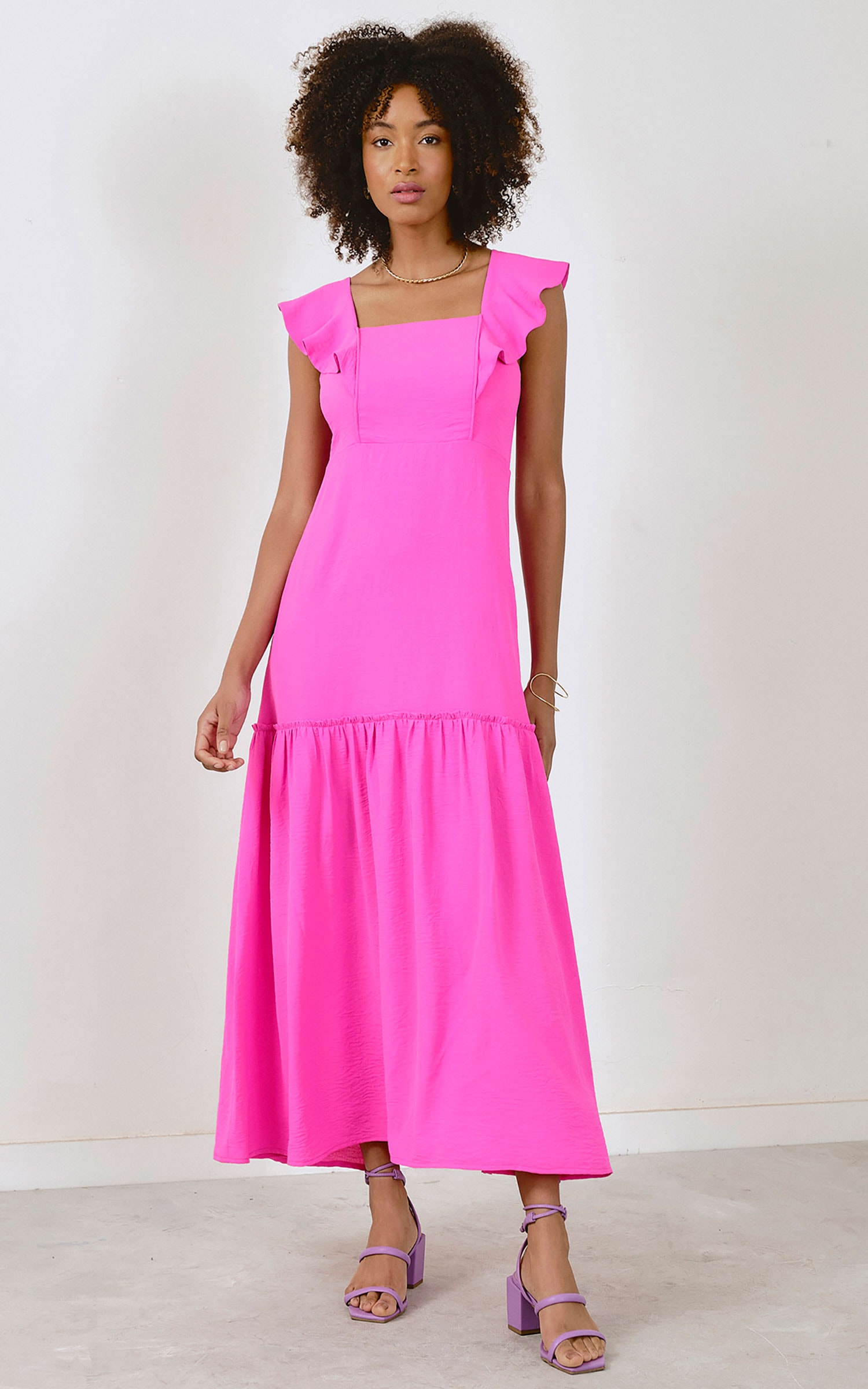 Vestido Midi Nordeste Rosa