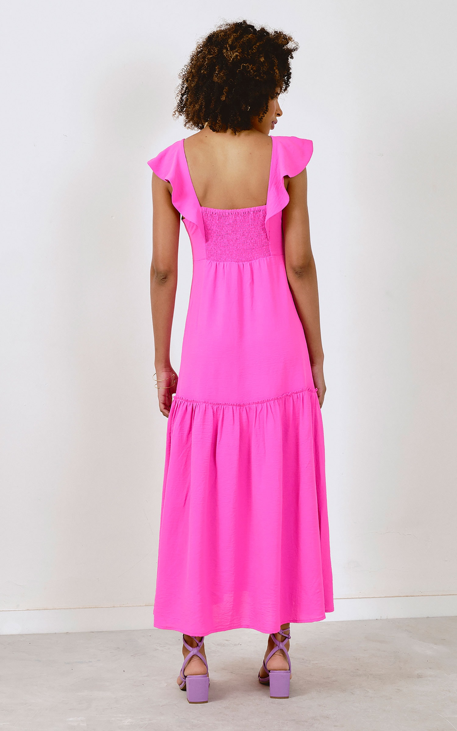 Vestido Midi Nordeste Rosa