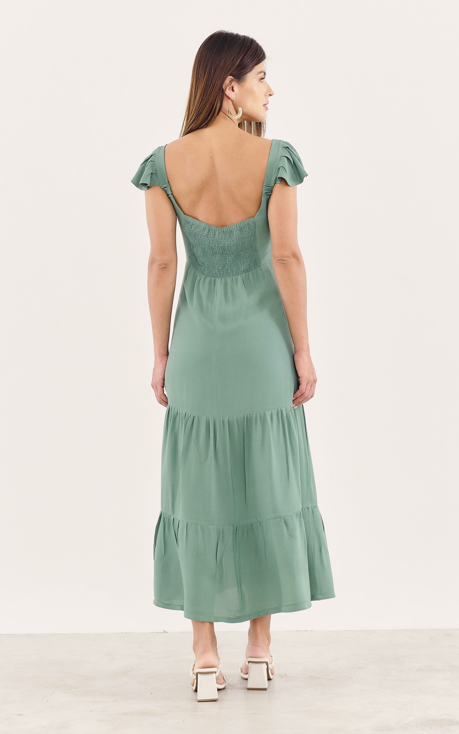 Vestido Midi Orgânico Verde