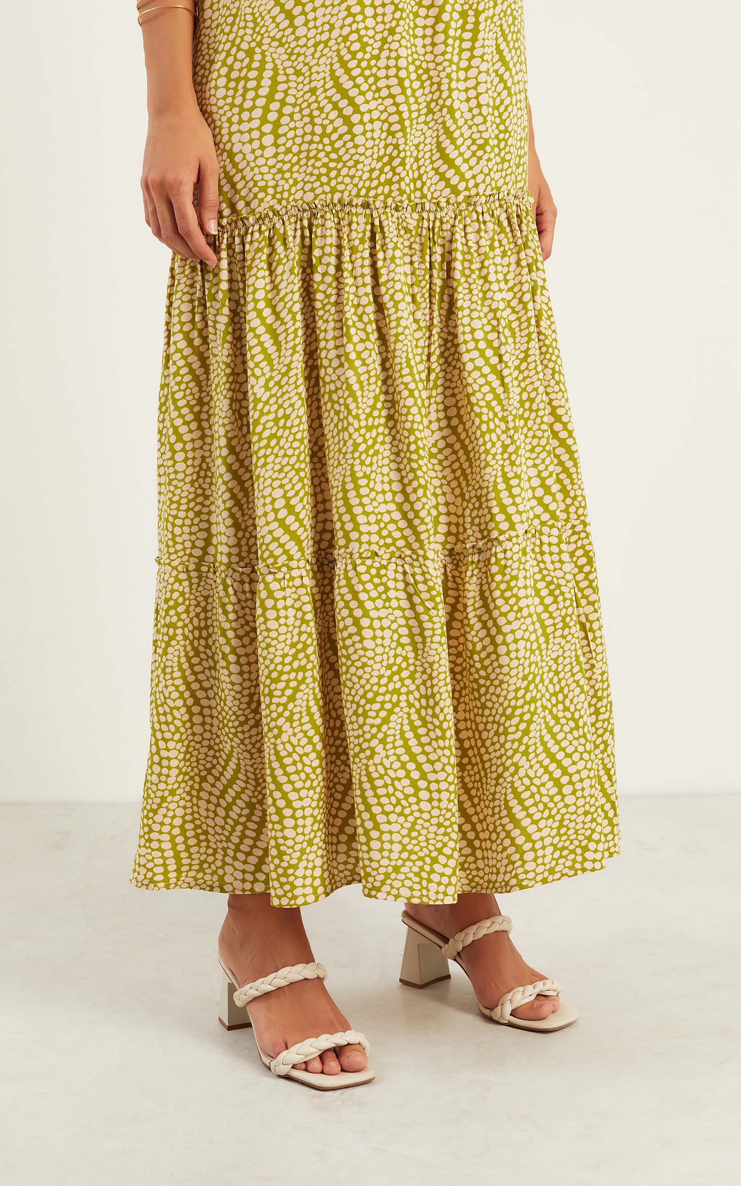 Vestido Midi Polen Verde Oliva