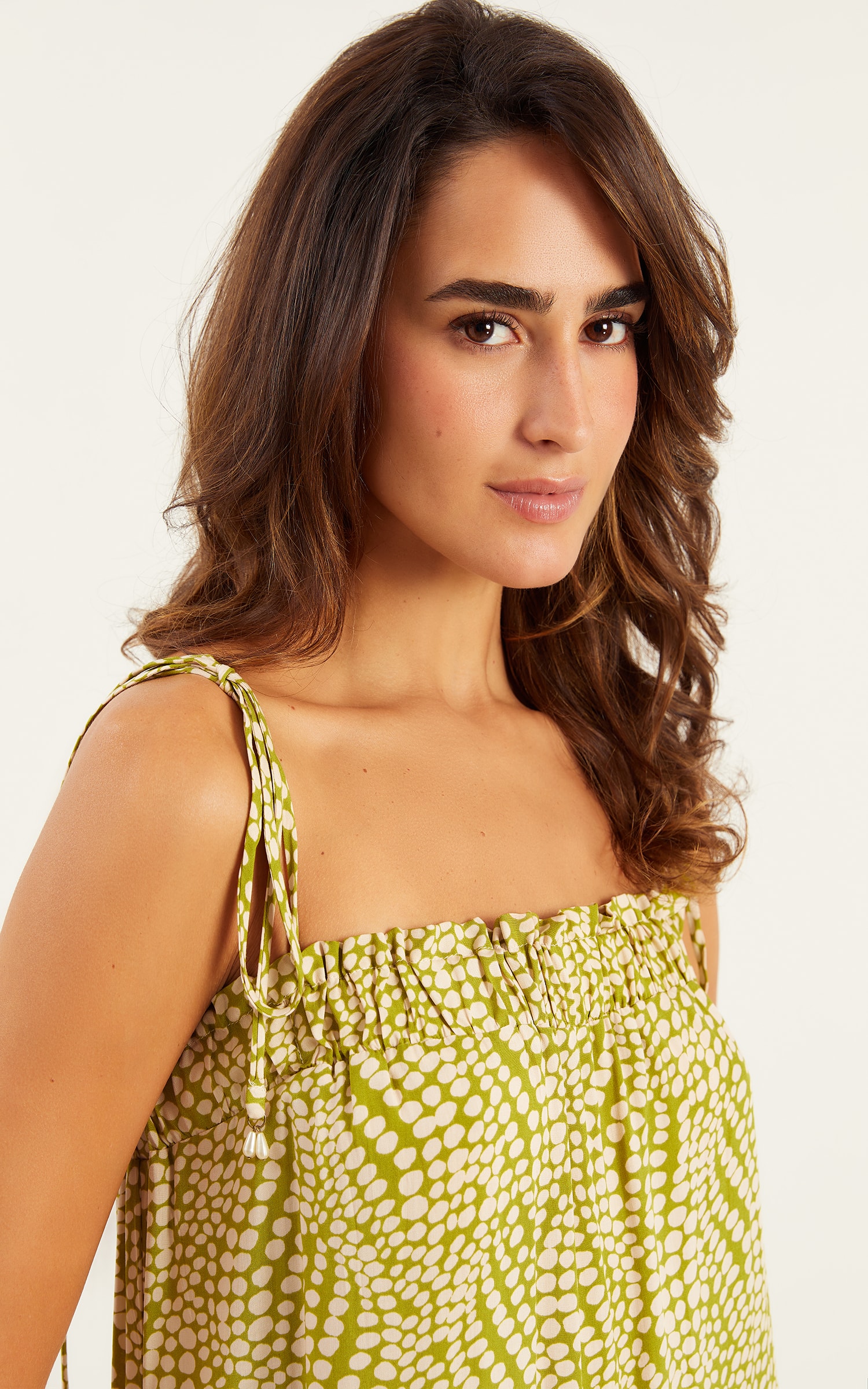 Vestido Midi Polen Verde Oliva