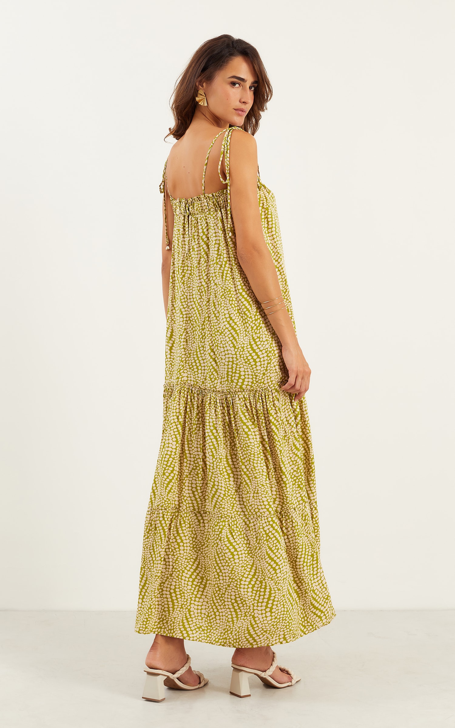 Vestido Midi Polen Verde Oliva