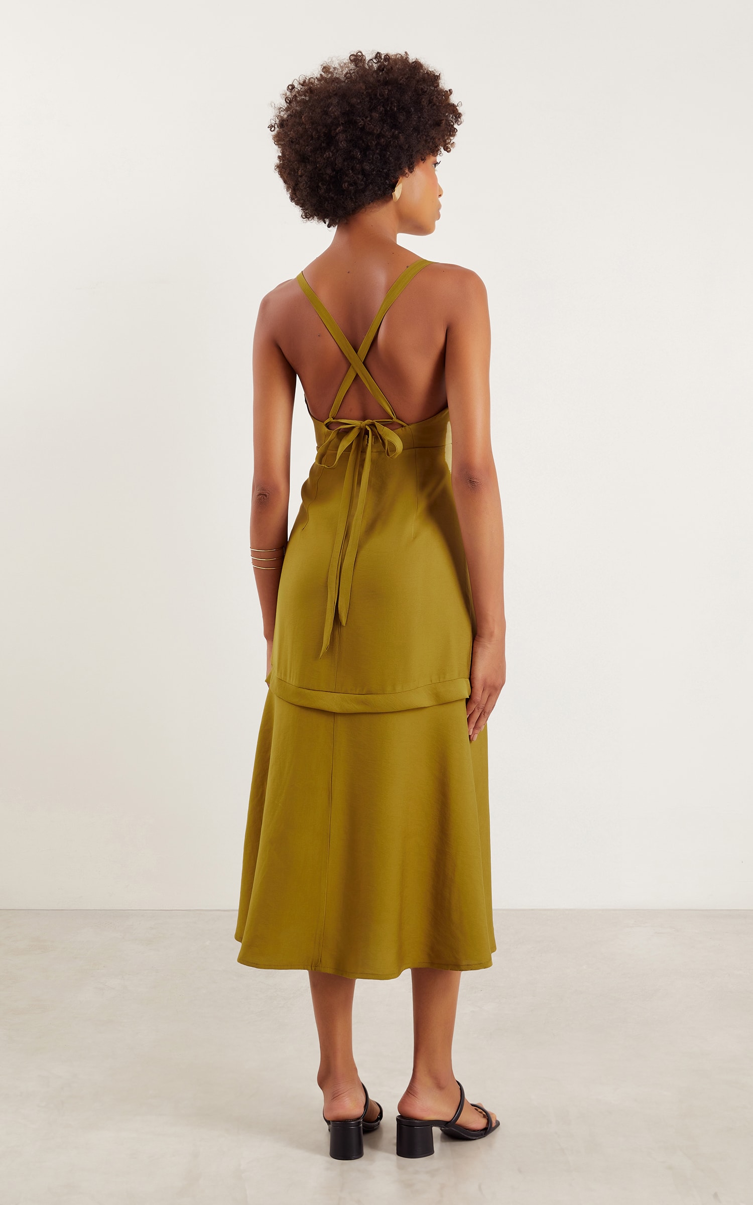 Vestido Midi Resort Pistache