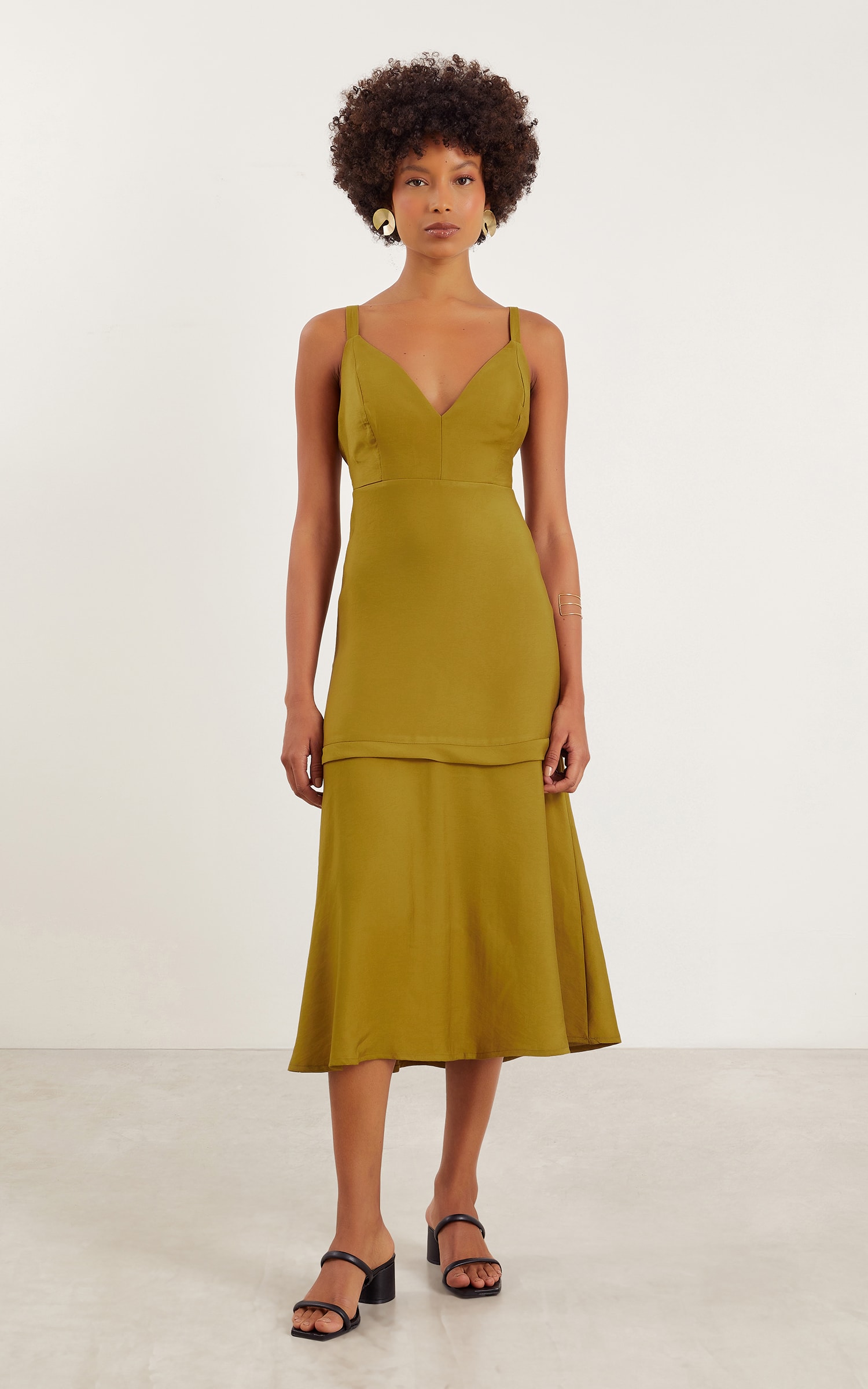 Vestido Midi Resort Pistache