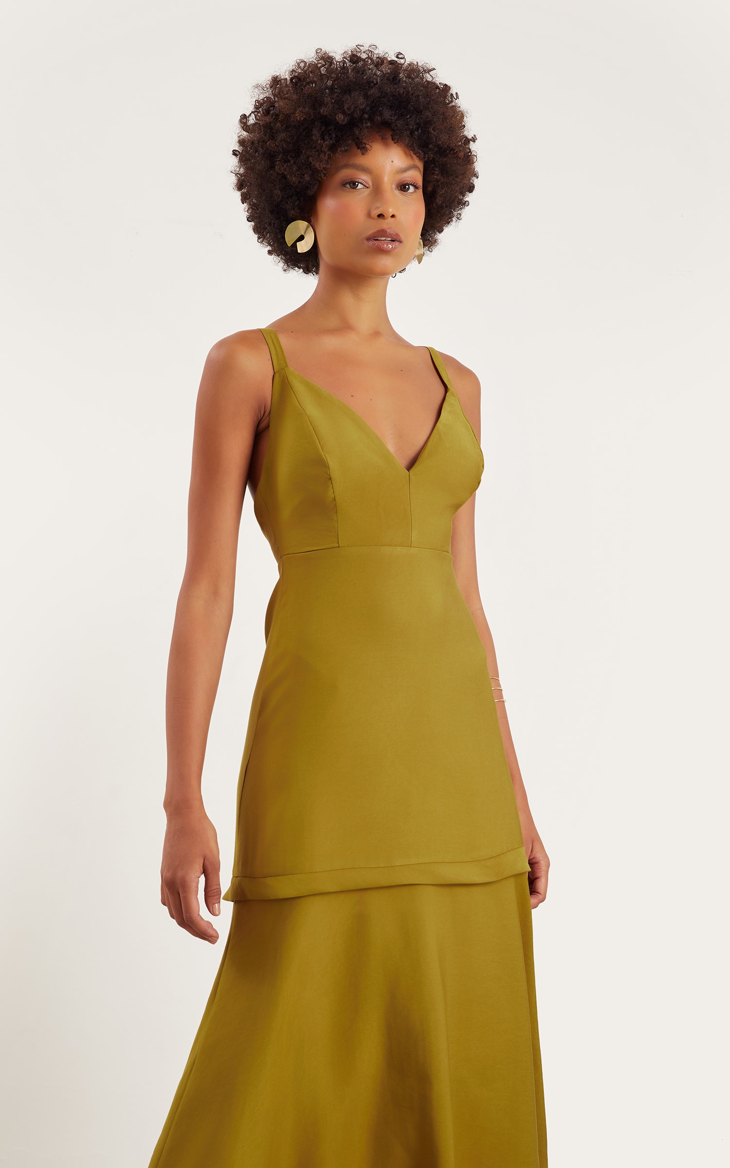 Vestido Midi Resort Pistache
