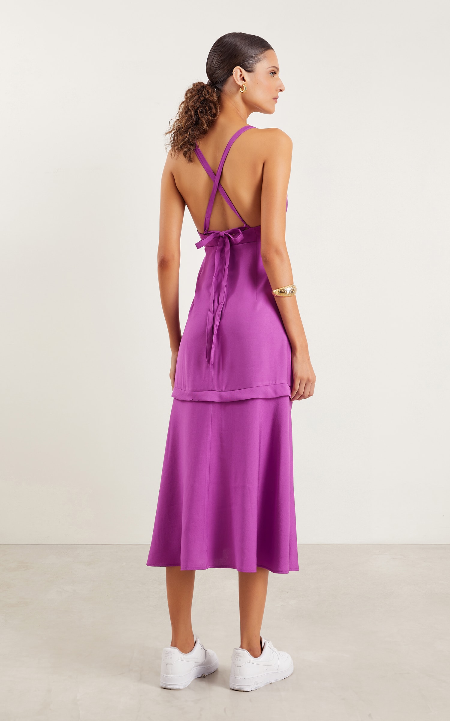 Vestido Midi Resort Uva