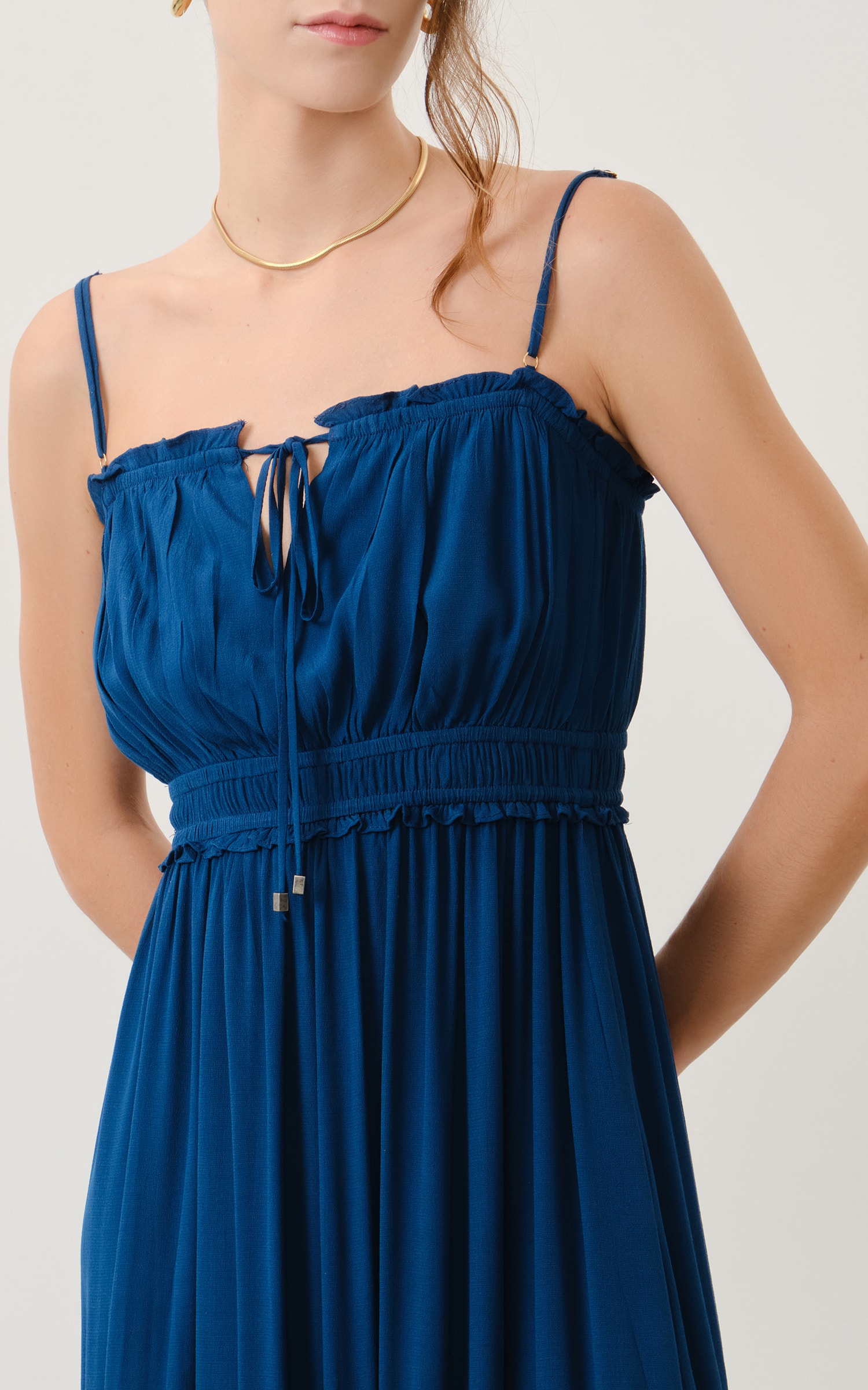 Vestido Midi River Cobalto