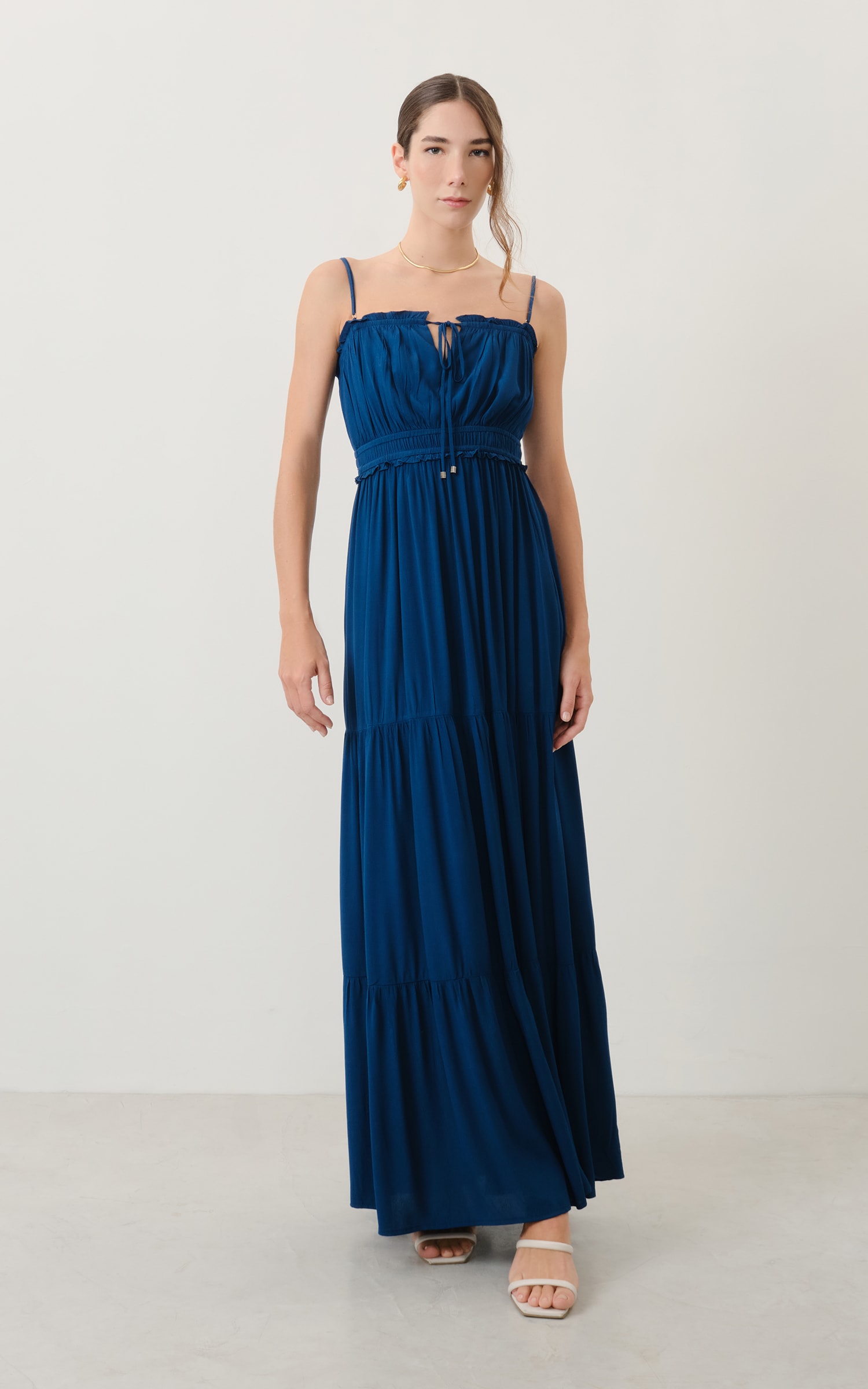 Vestido Midi River Cobalto