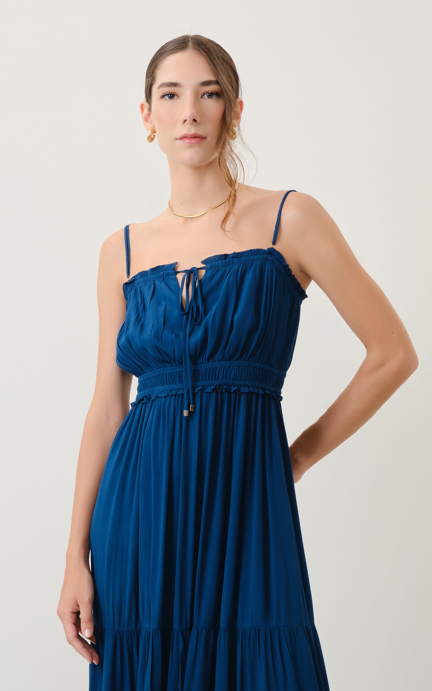 Vestido Midi River Cobalto