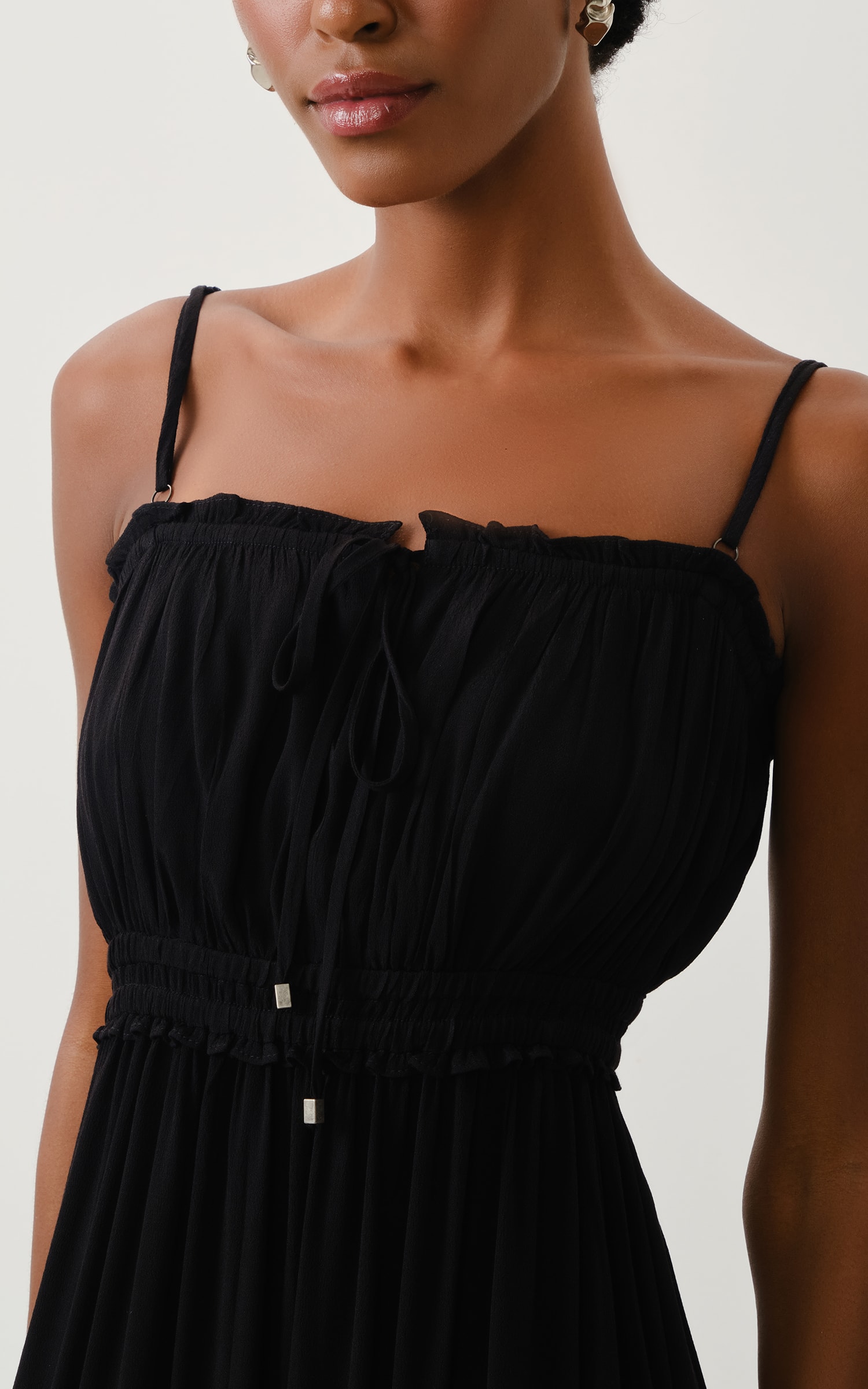 Vestido Midi River Preto