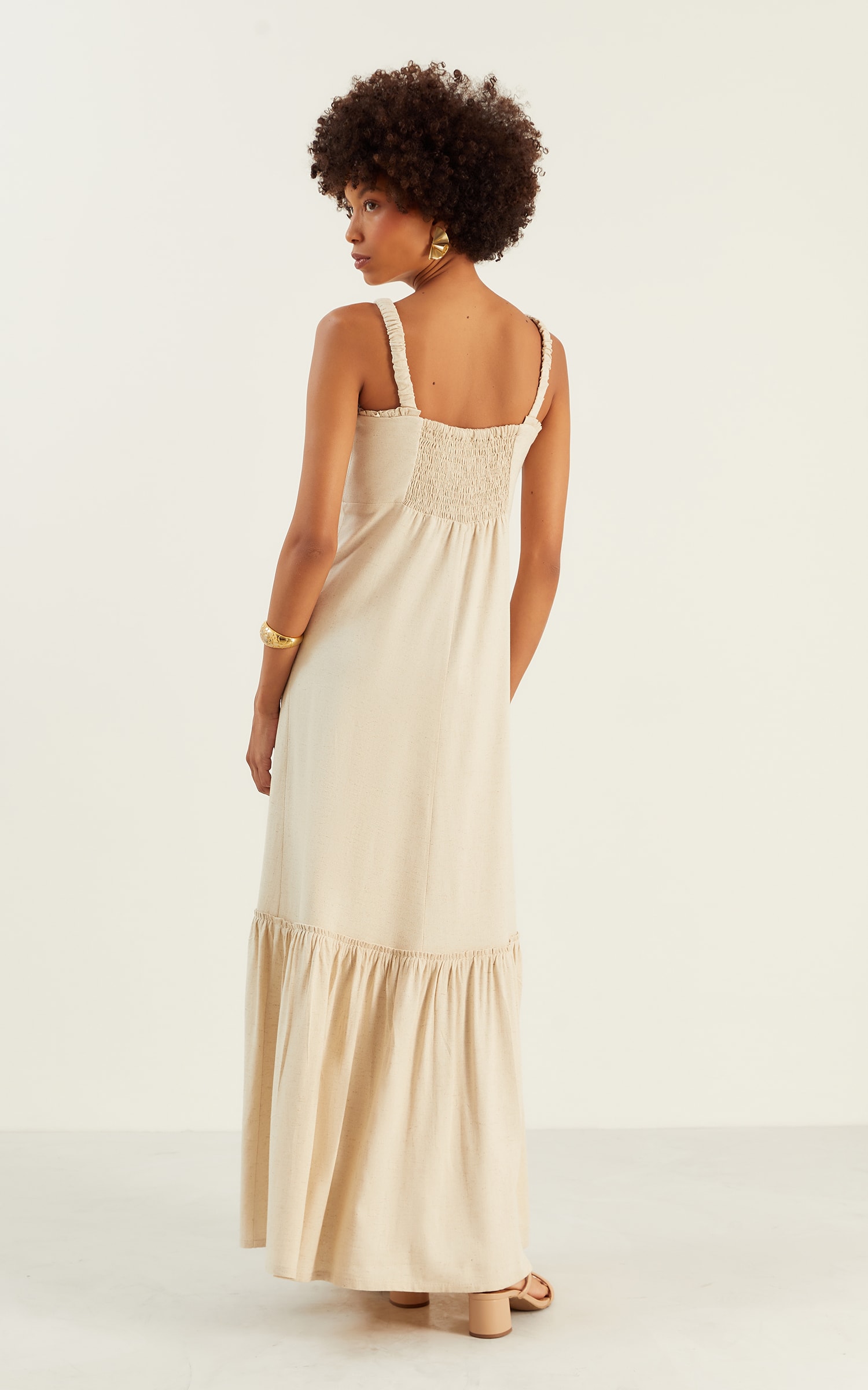 Vestido Midi Santorini Natural
