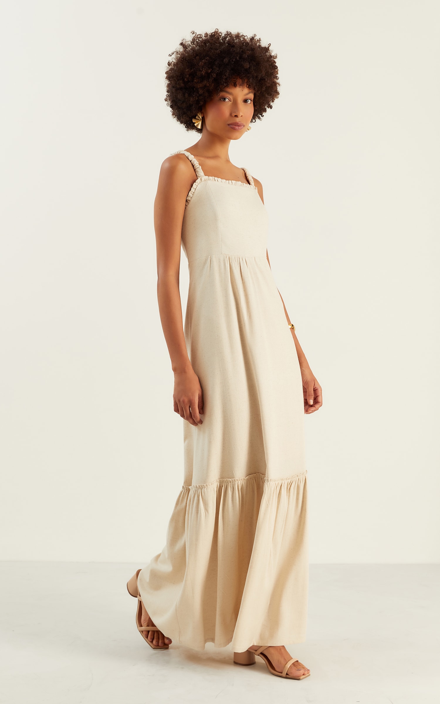Vestido Midi Santorini Natural