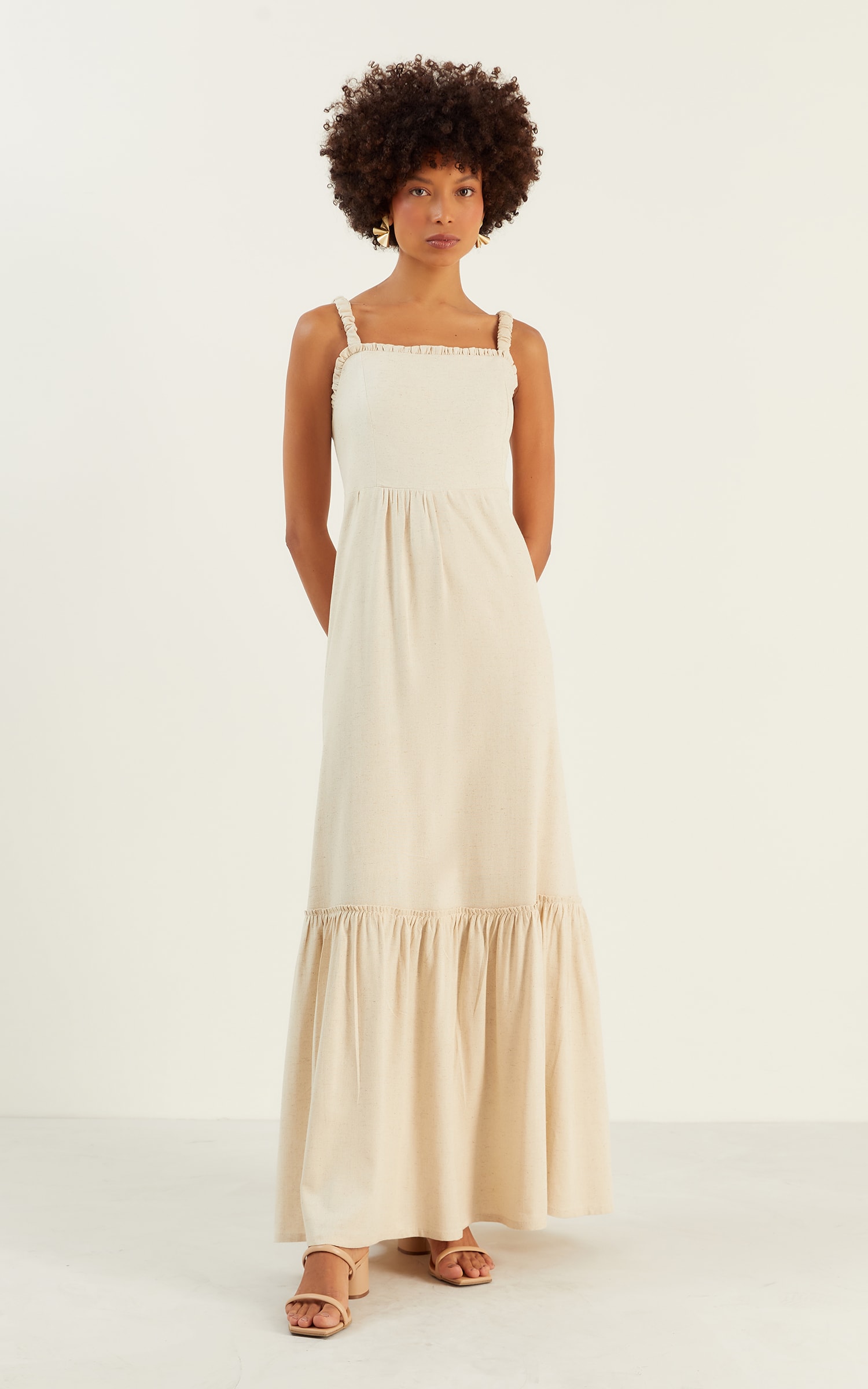 Vestido Midi Santorini Natural