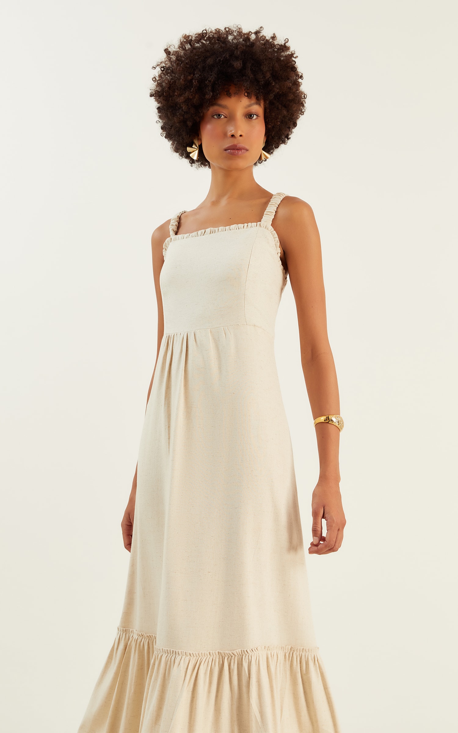 Vestido Midi Santorini Natural