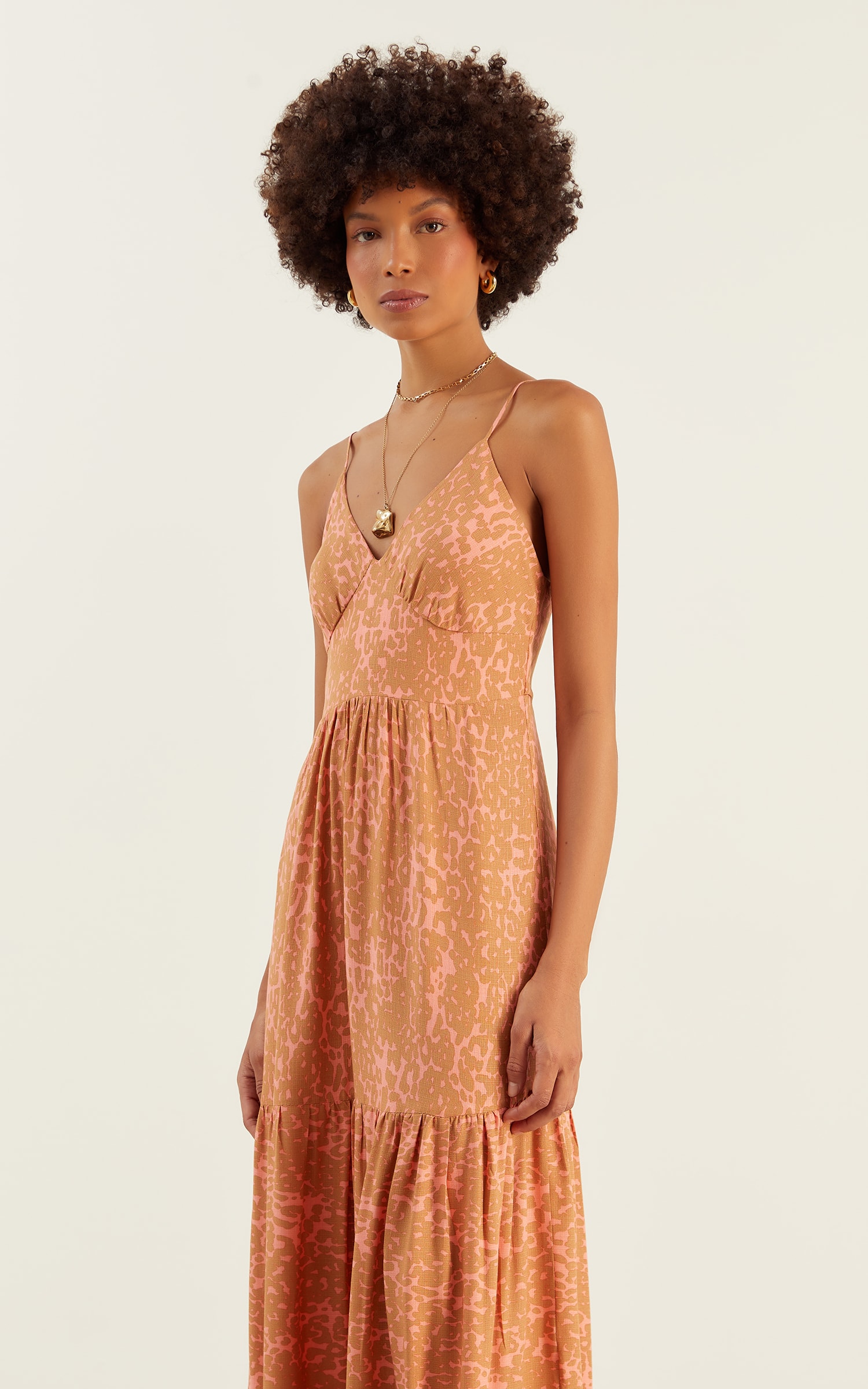 Vestido Midi Savana Goiaba