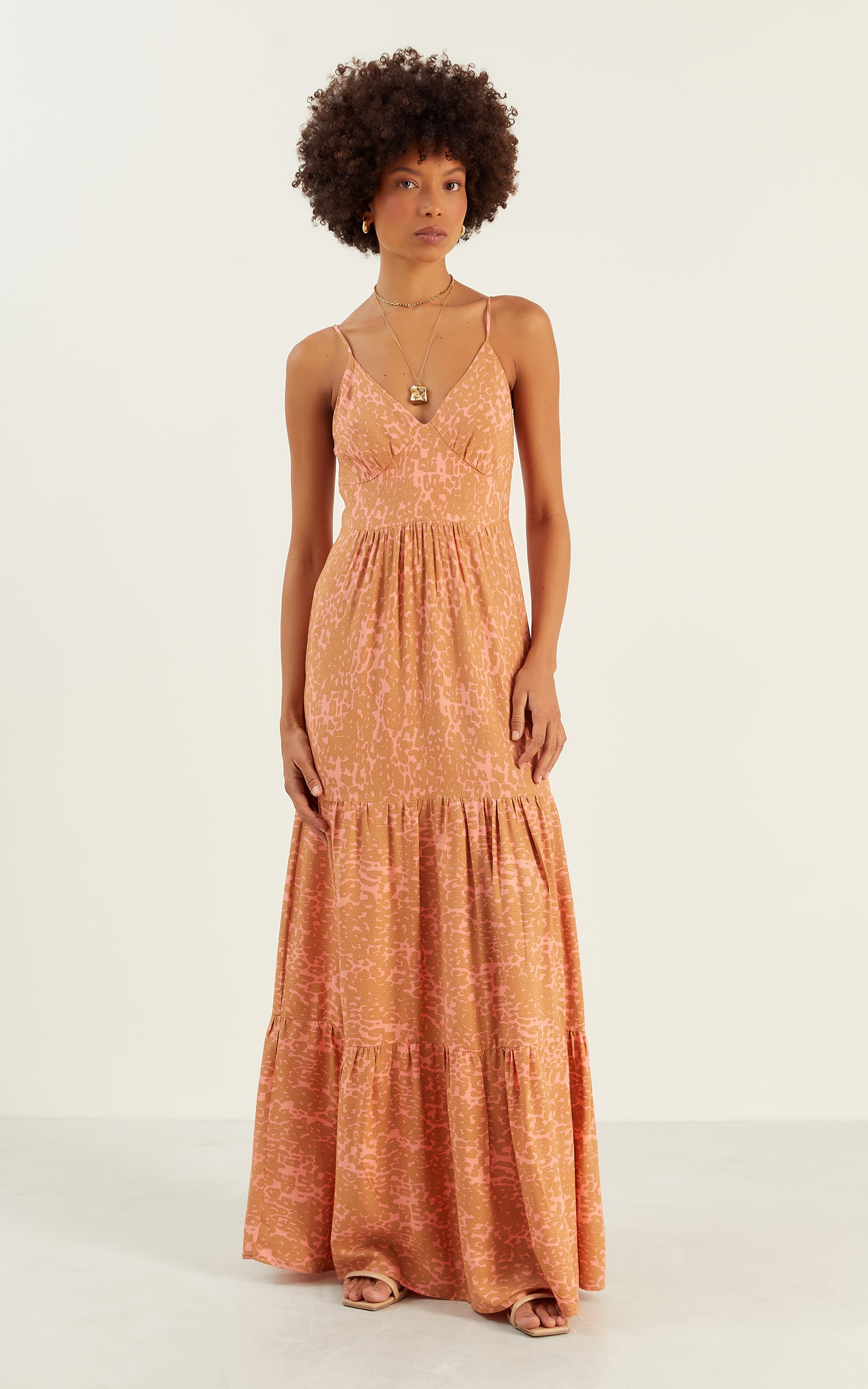 Vestido Midi Savana Goiaba