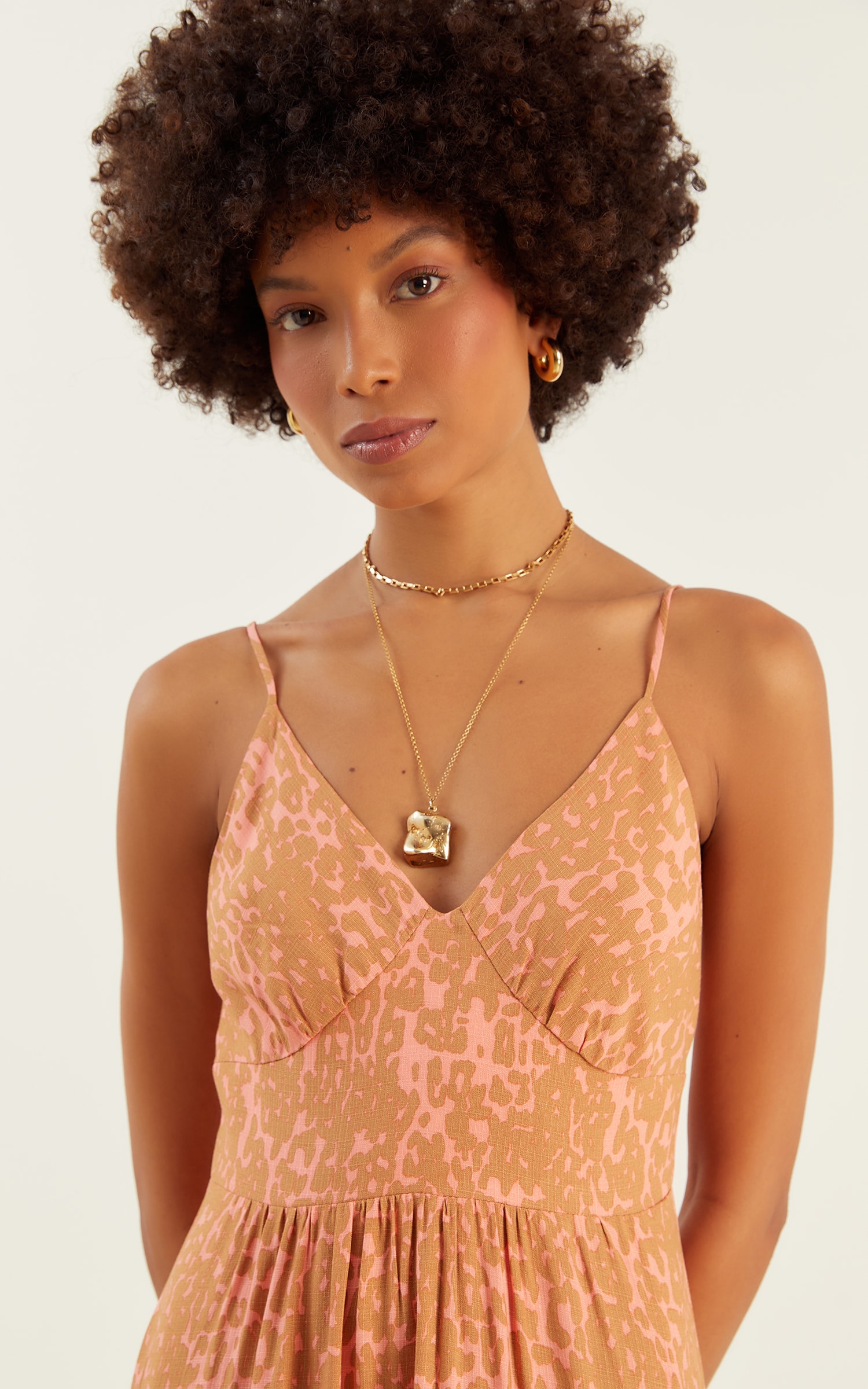 Vestido Midi Savana Goiaba