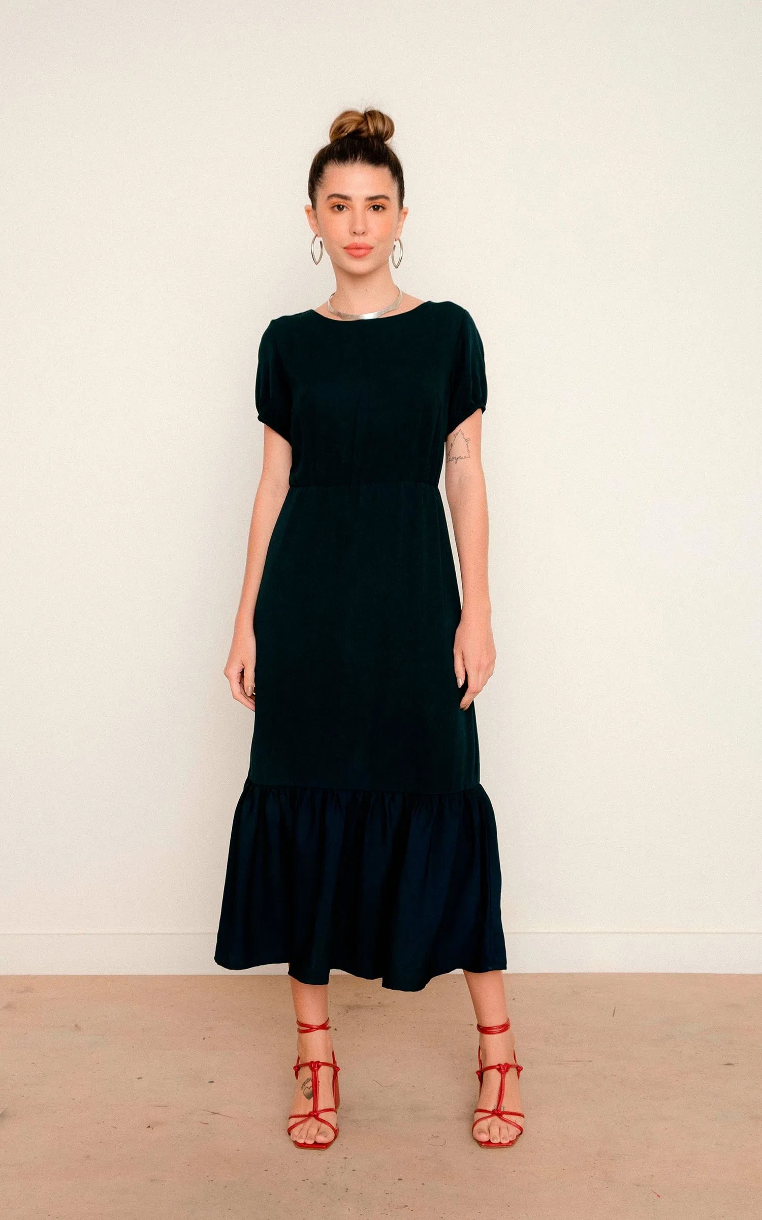 Vestido Midi Soft Preto