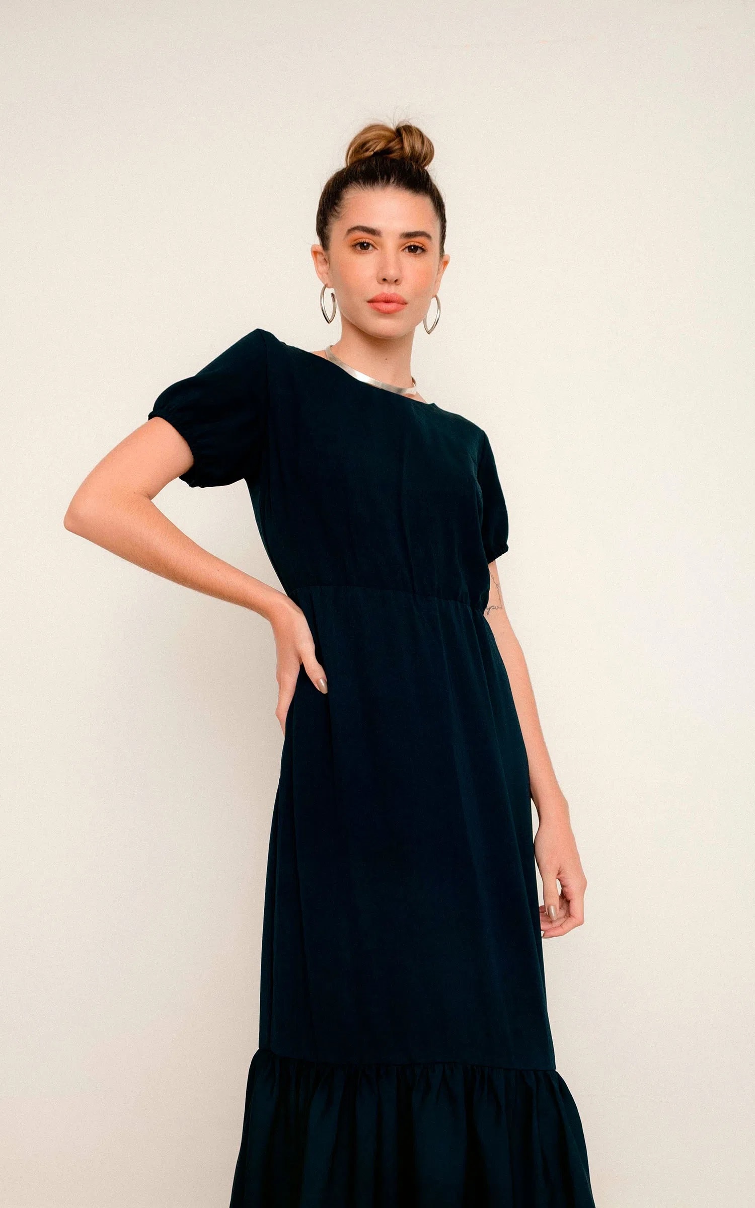Vestido Midi Soft Preto