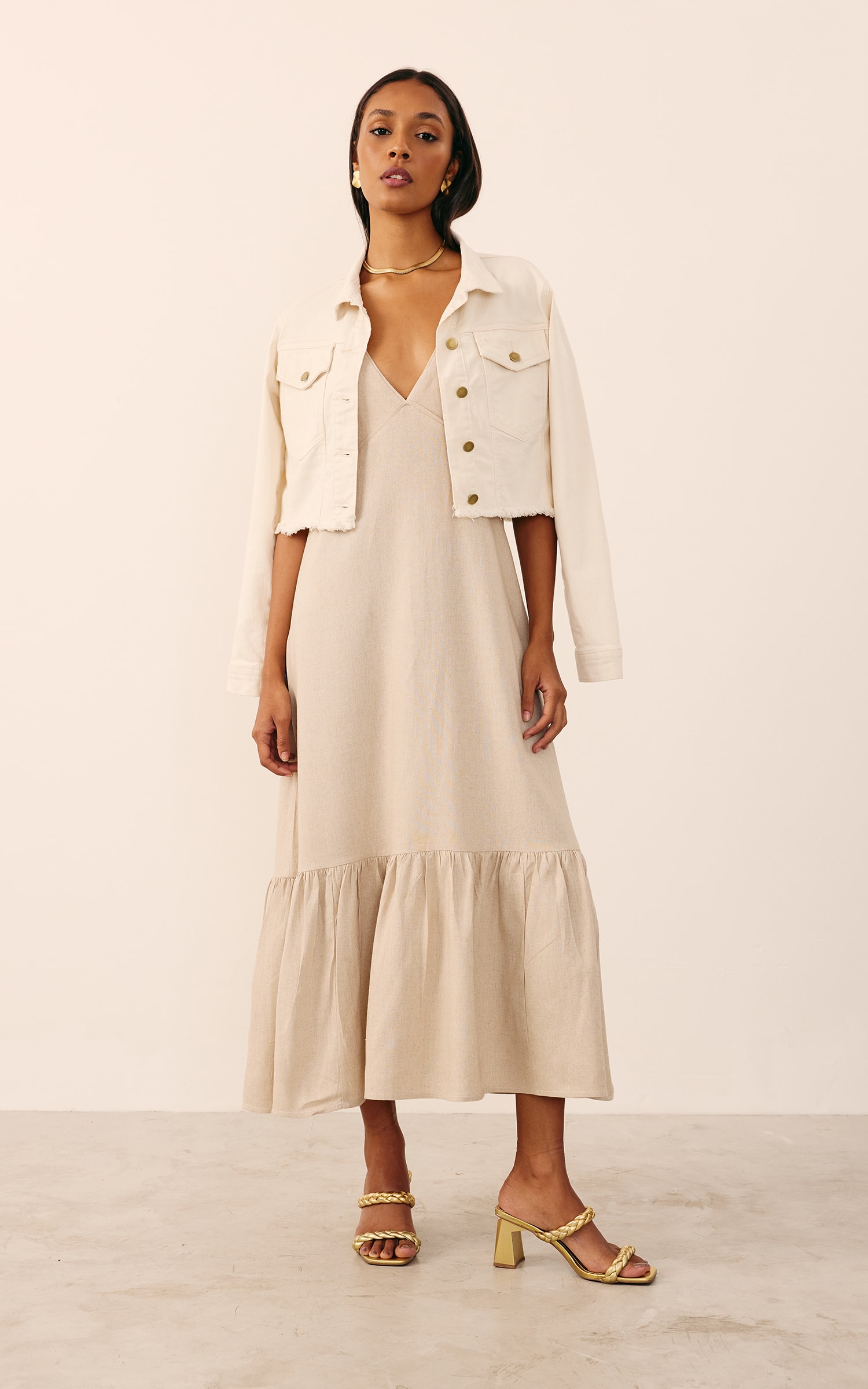 Vestido Midi Sol Cru