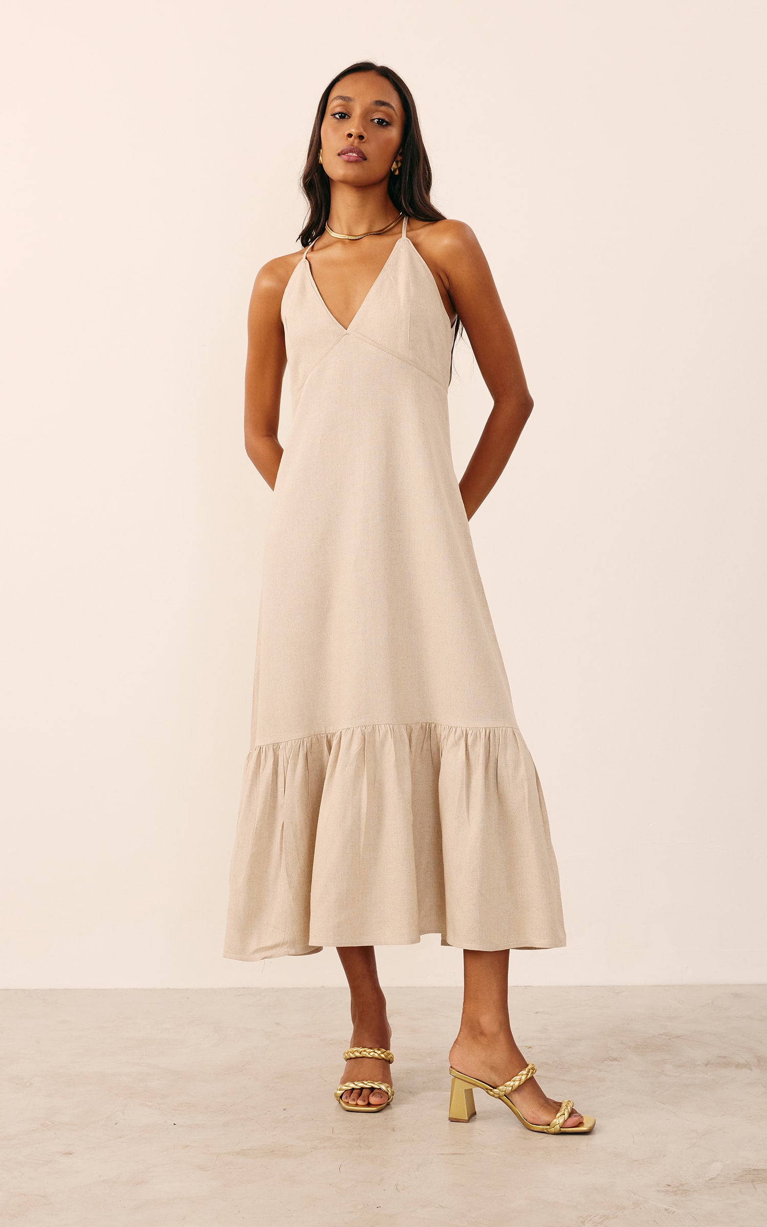 Vestido Midi Sol Cru