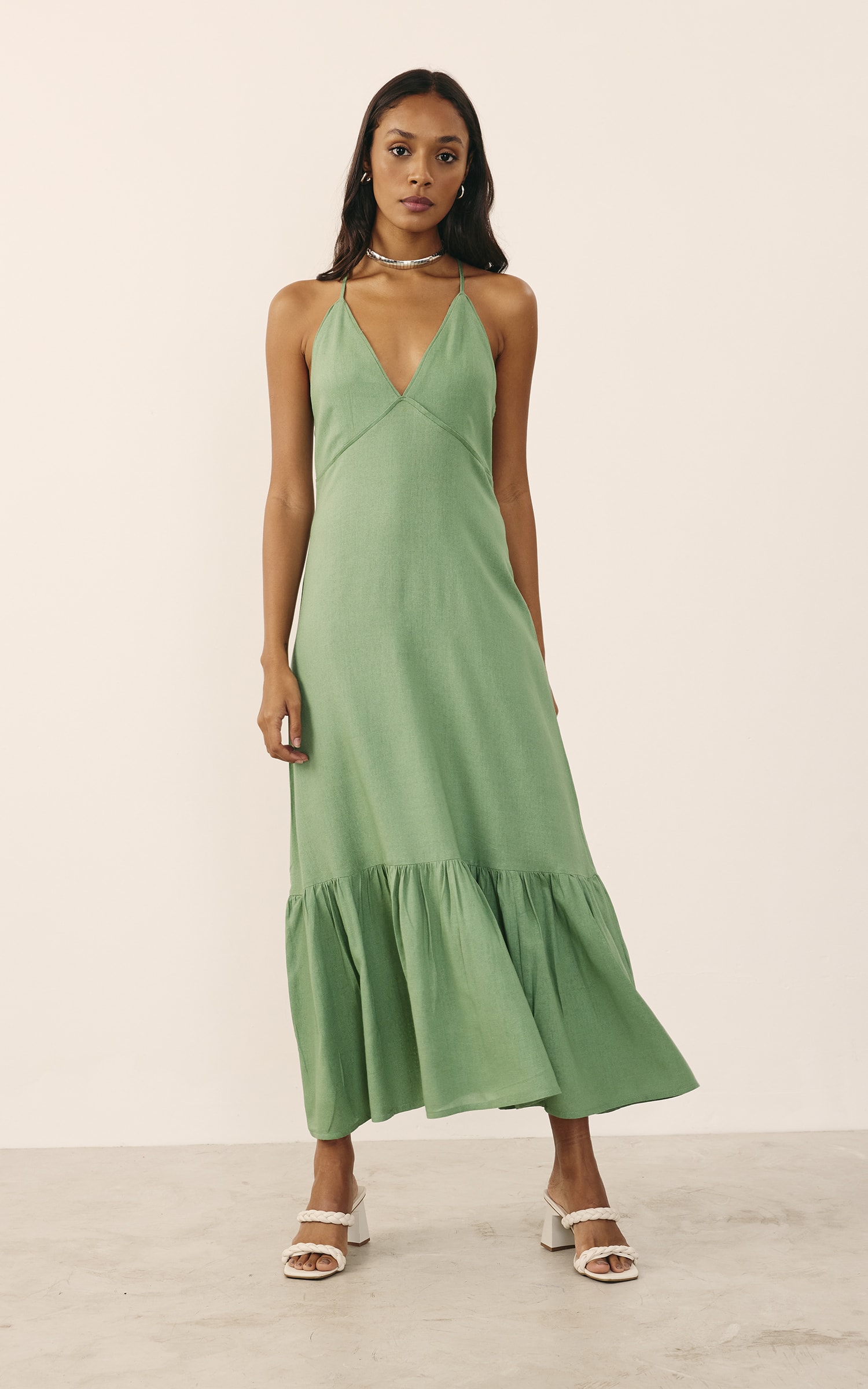 Vestido Midi Sol Verde