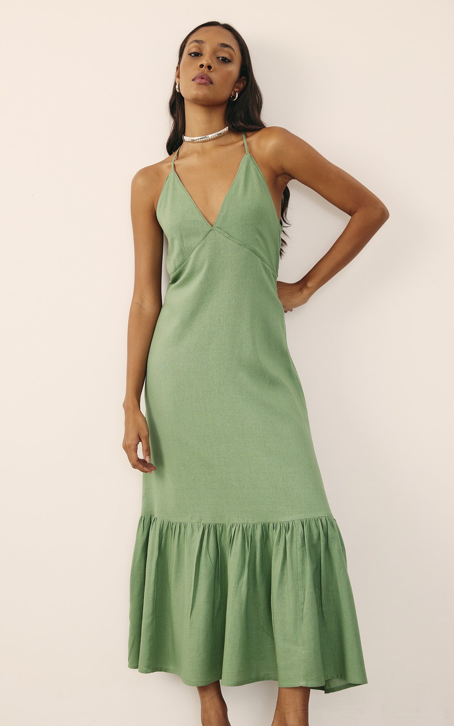 Vestido Midi Sol Verde