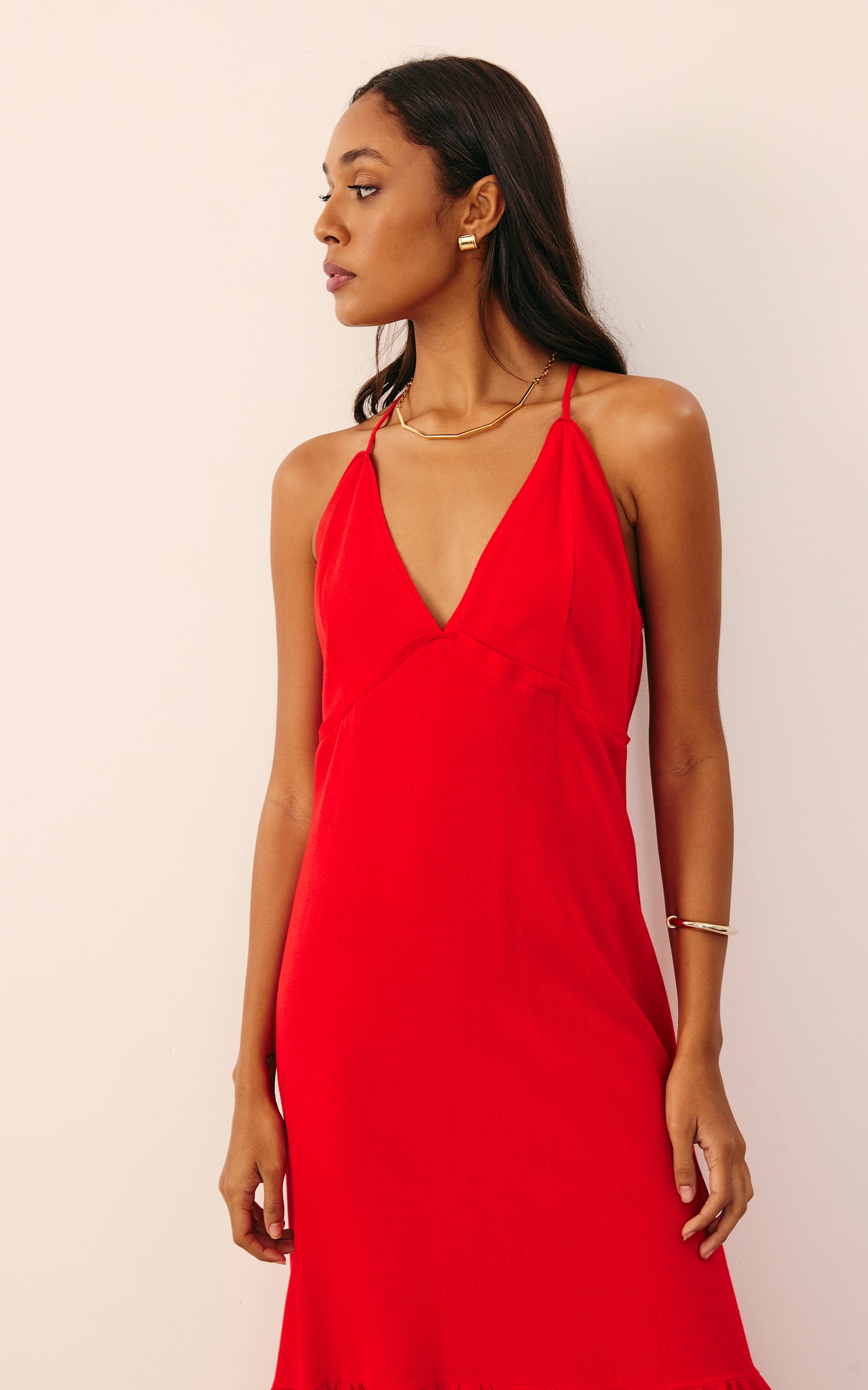 Vestido Midi Sol Vermelho