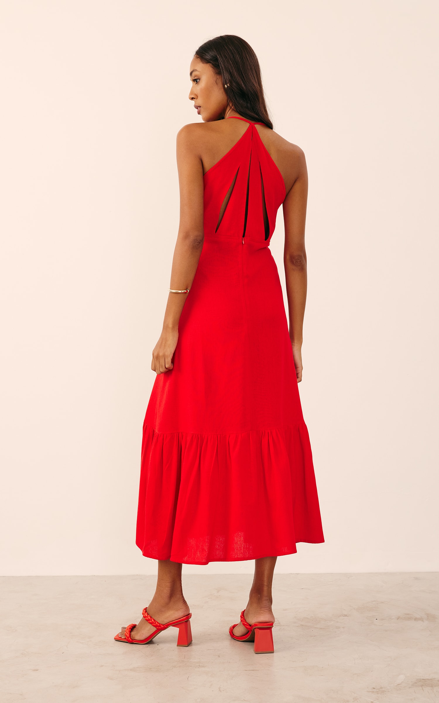 Vestido Midi Sol Vermelho