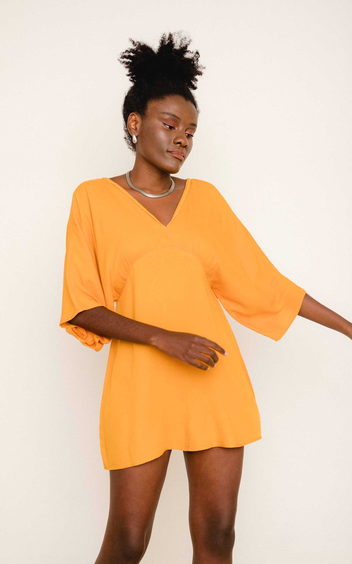 Vestido Mini Palm Amarelo