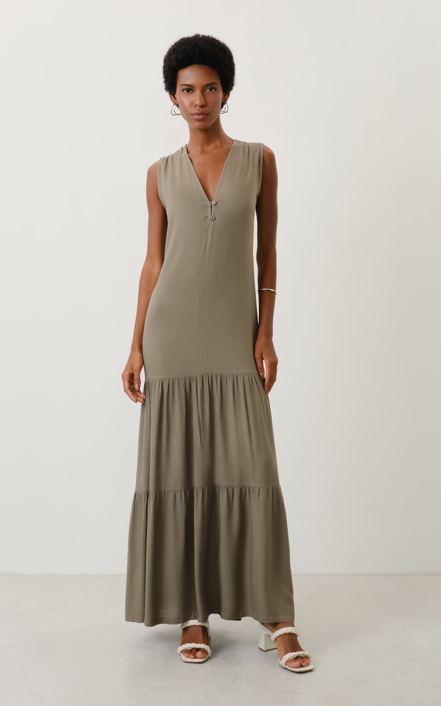 Vestido Nepal Verde Musgo