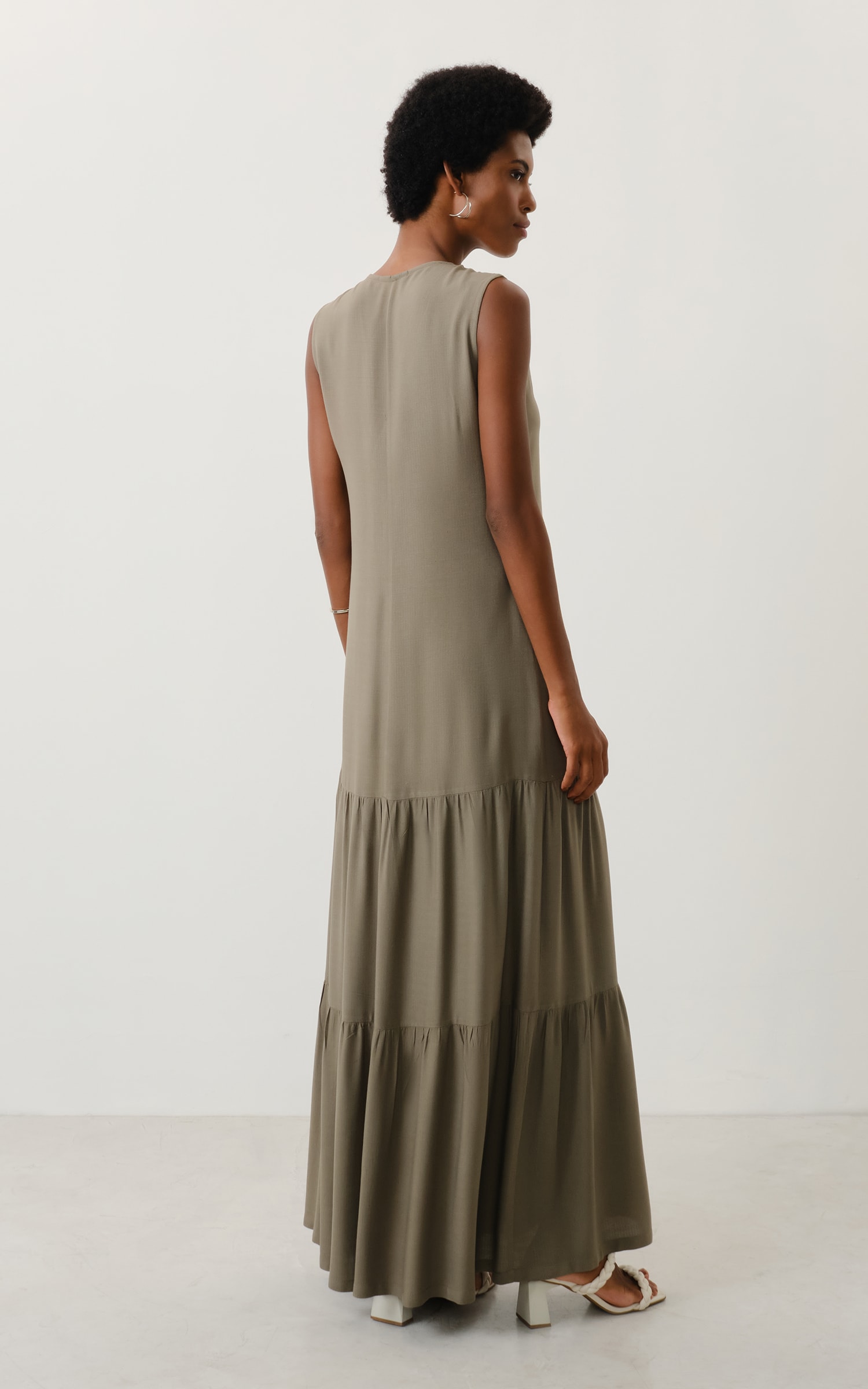 Vestido Nepal Verde Musgo
