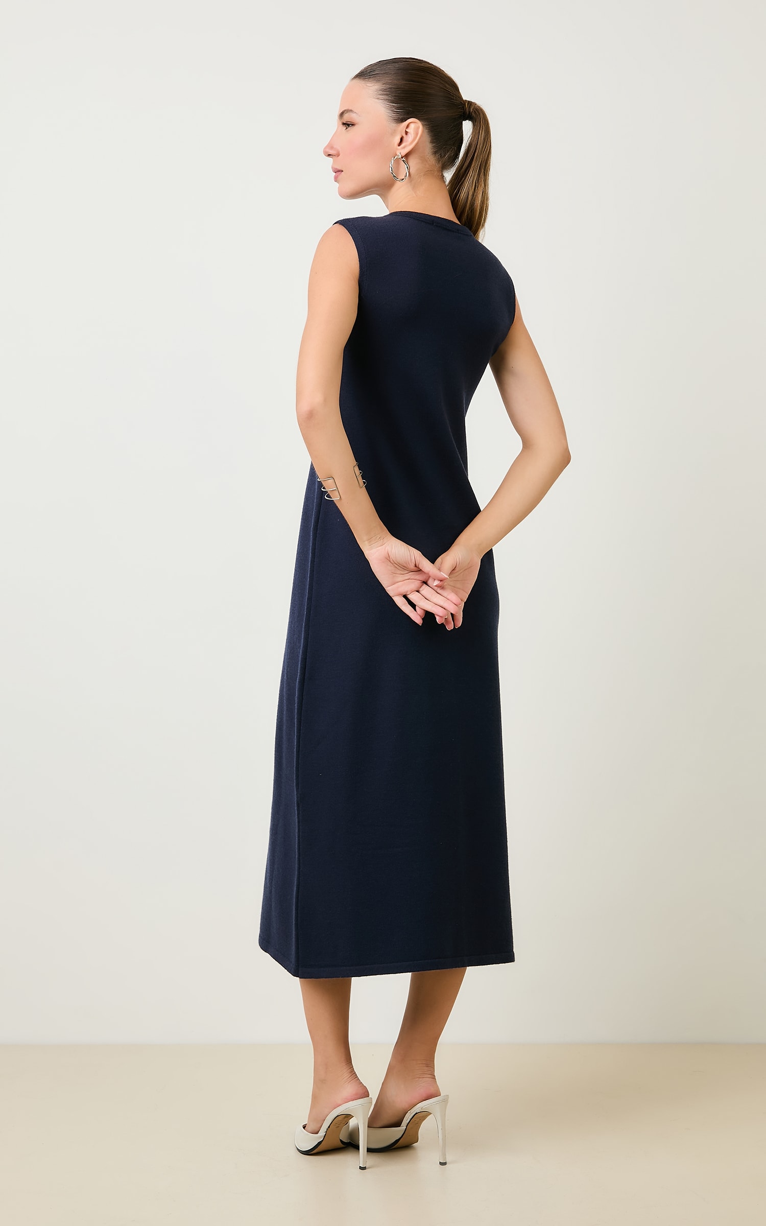 Vestido New Reto Tricot Marinho