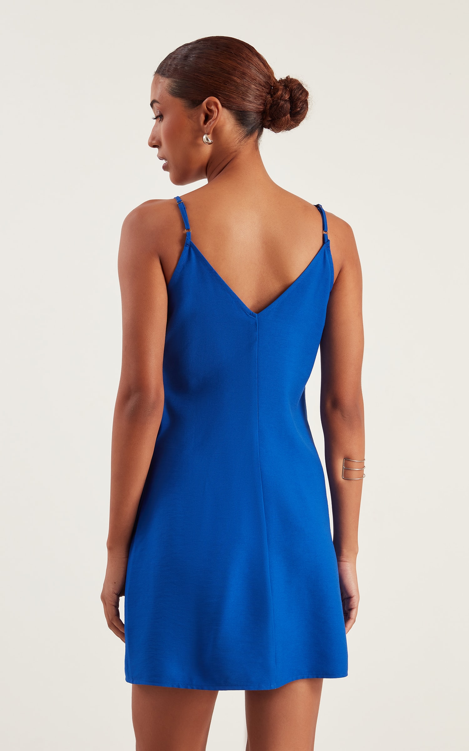 Vestido Petit Transpassado Azul Royal