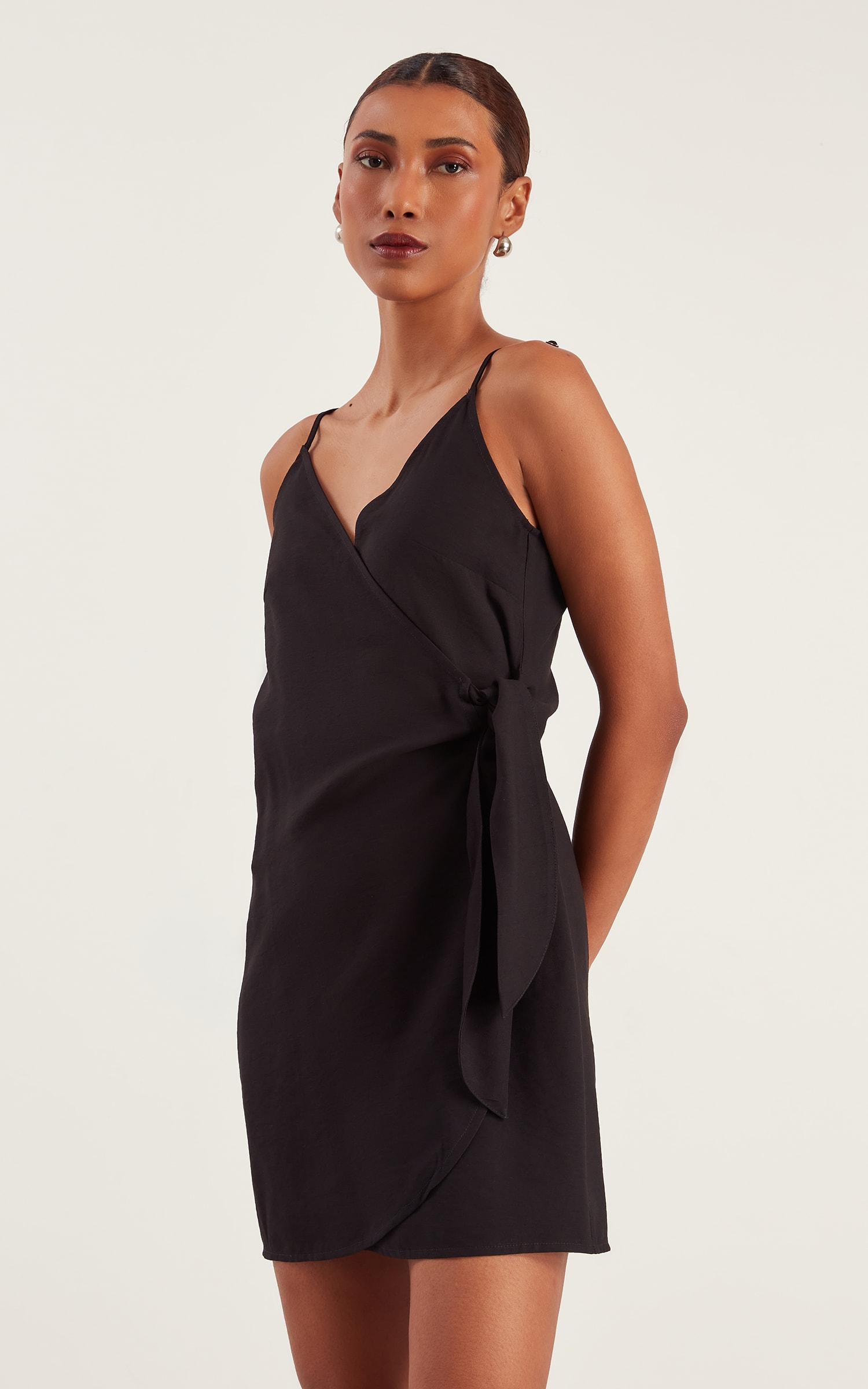 Vestido Petit Transpassado Preto
