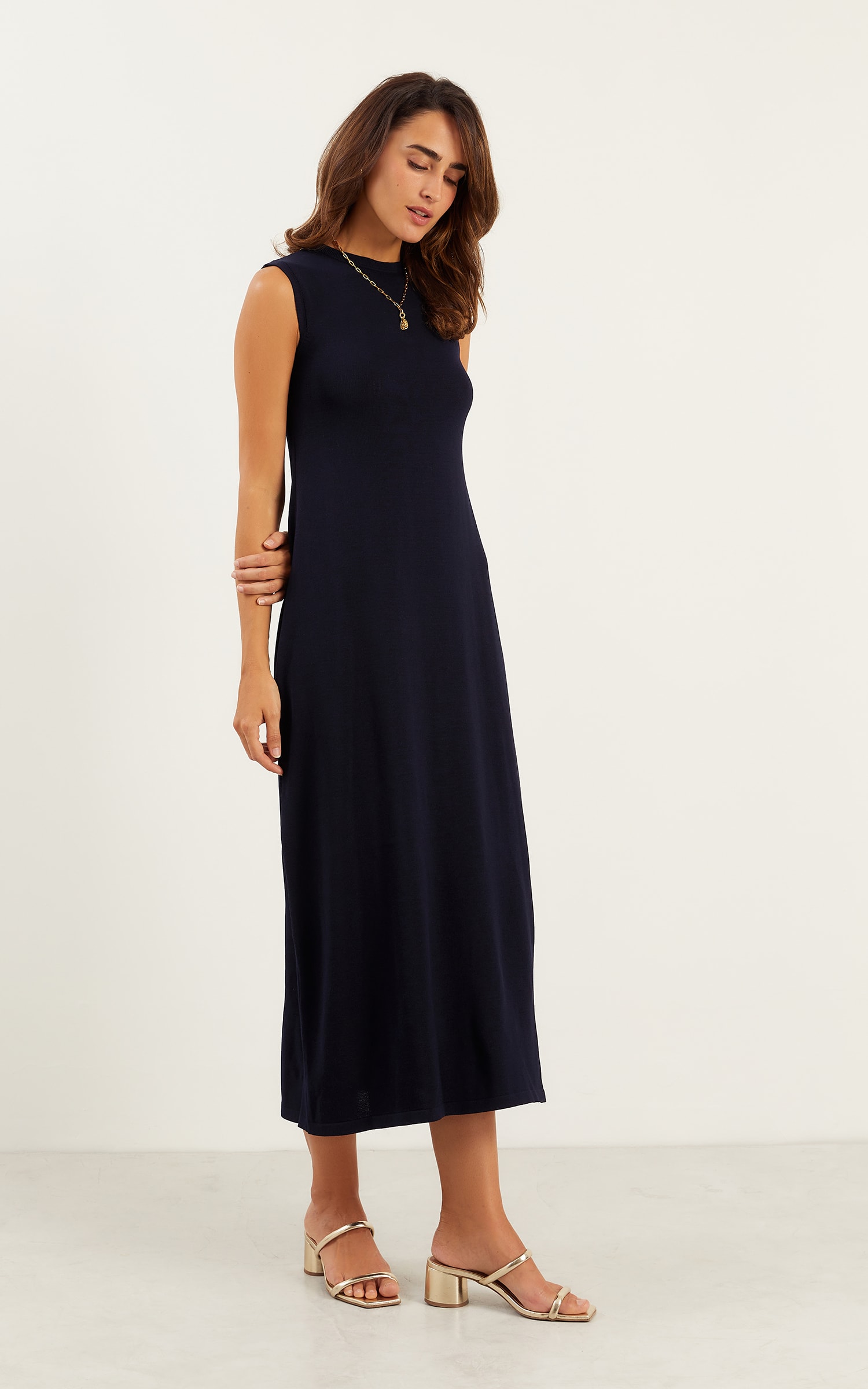 Vestido Regata Tricot Marinho