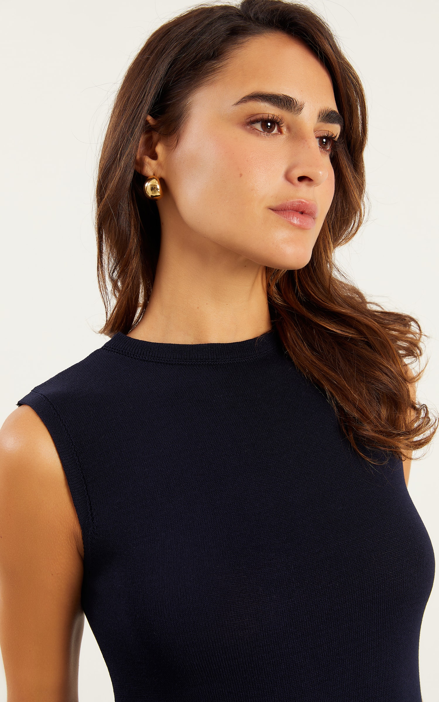 Vestido Regata Tricot Marinho