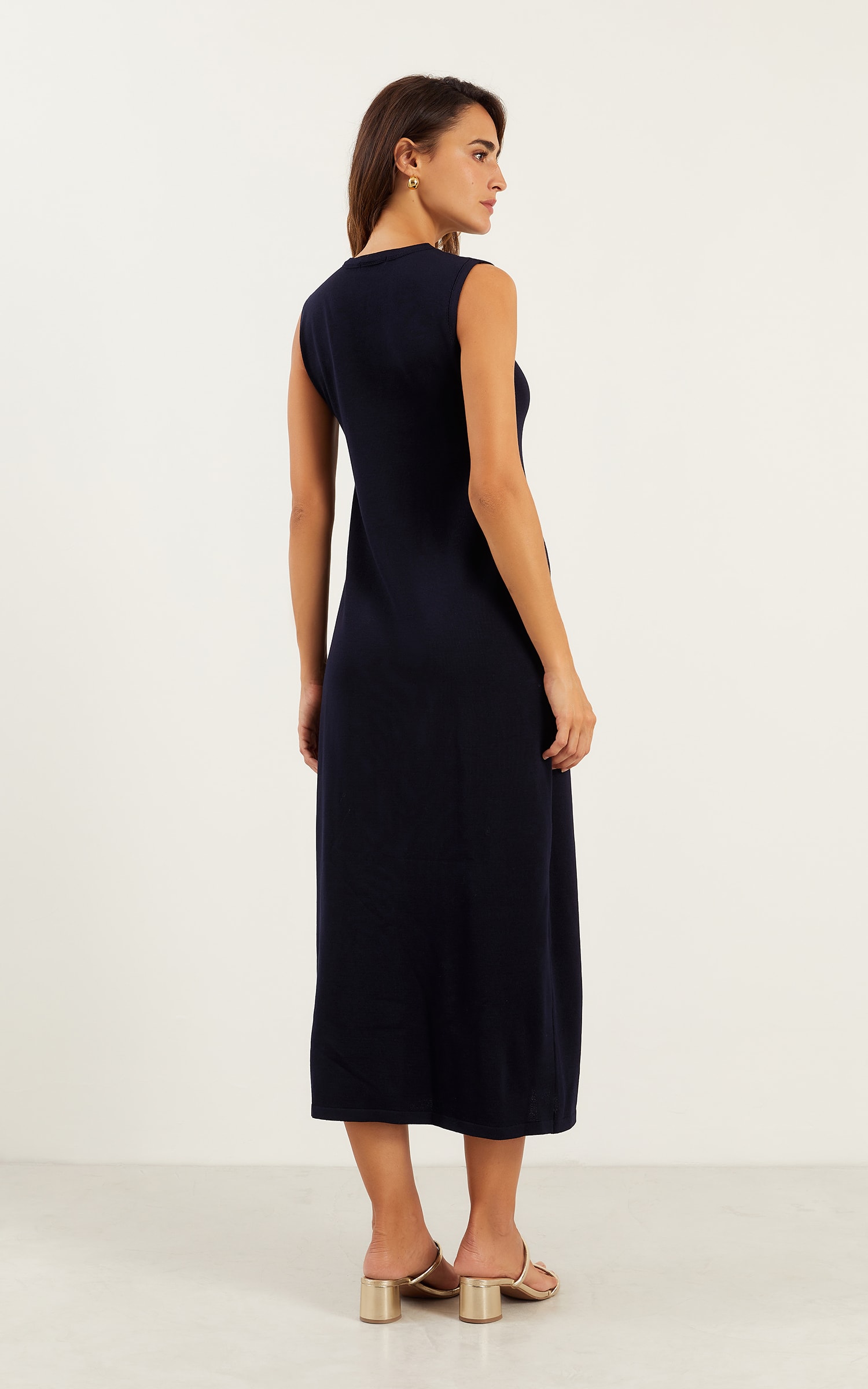 Vestido Regata Tricot Marinho