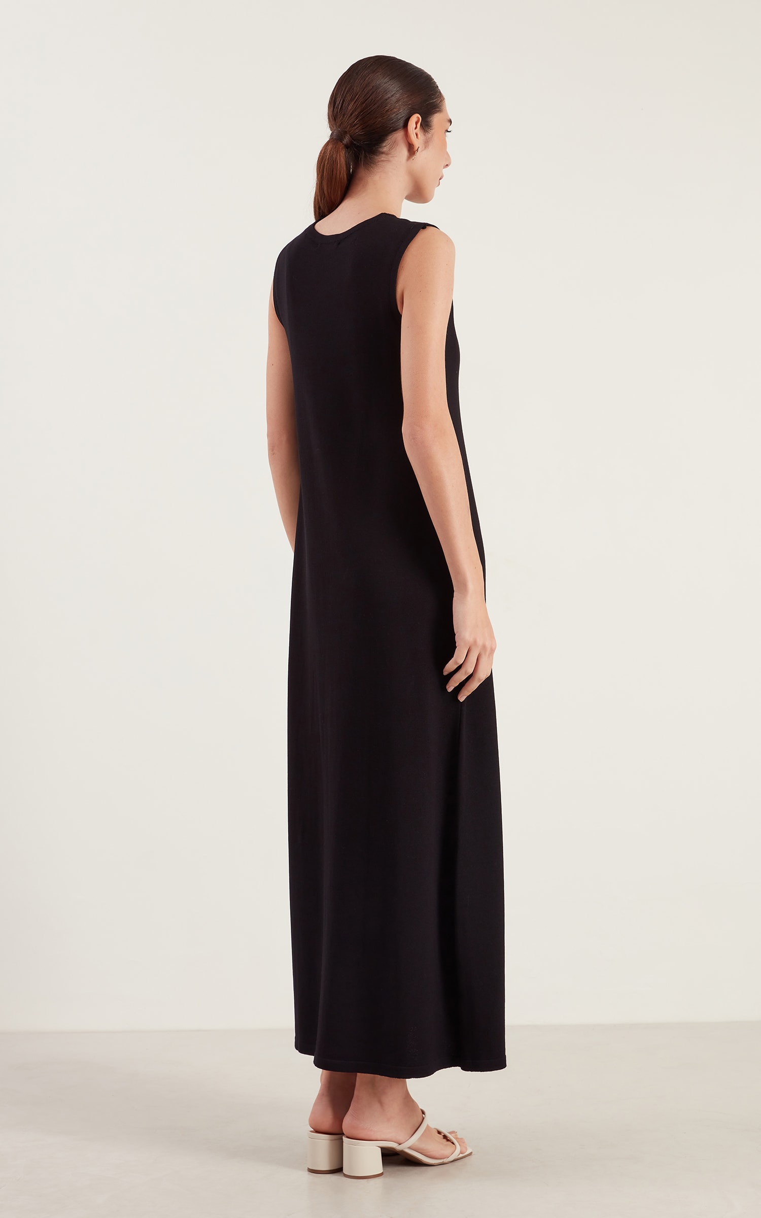 Vestido Regata Tricot Preto