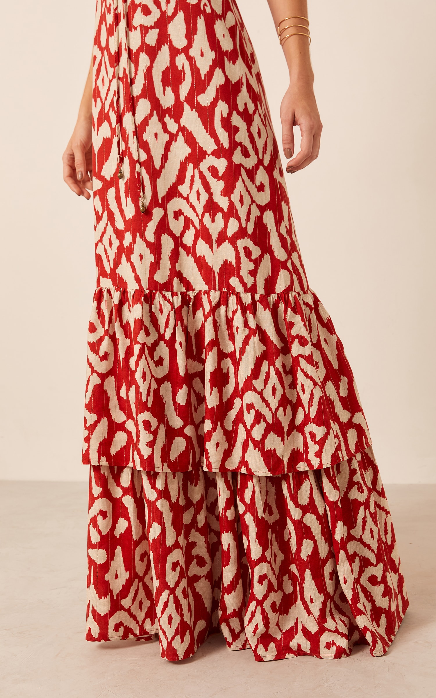 Vestido Rouge Detalhe Alça Vermelho