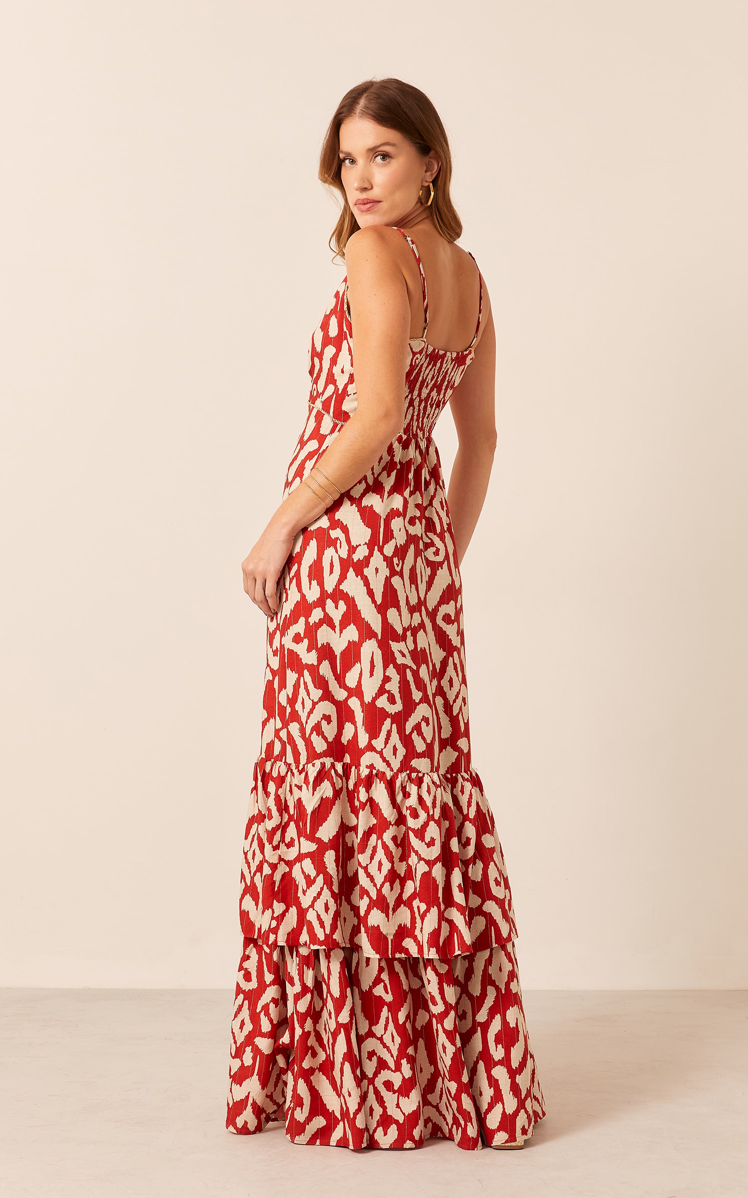Vestido Rouge Detalhe Alça Vermelho